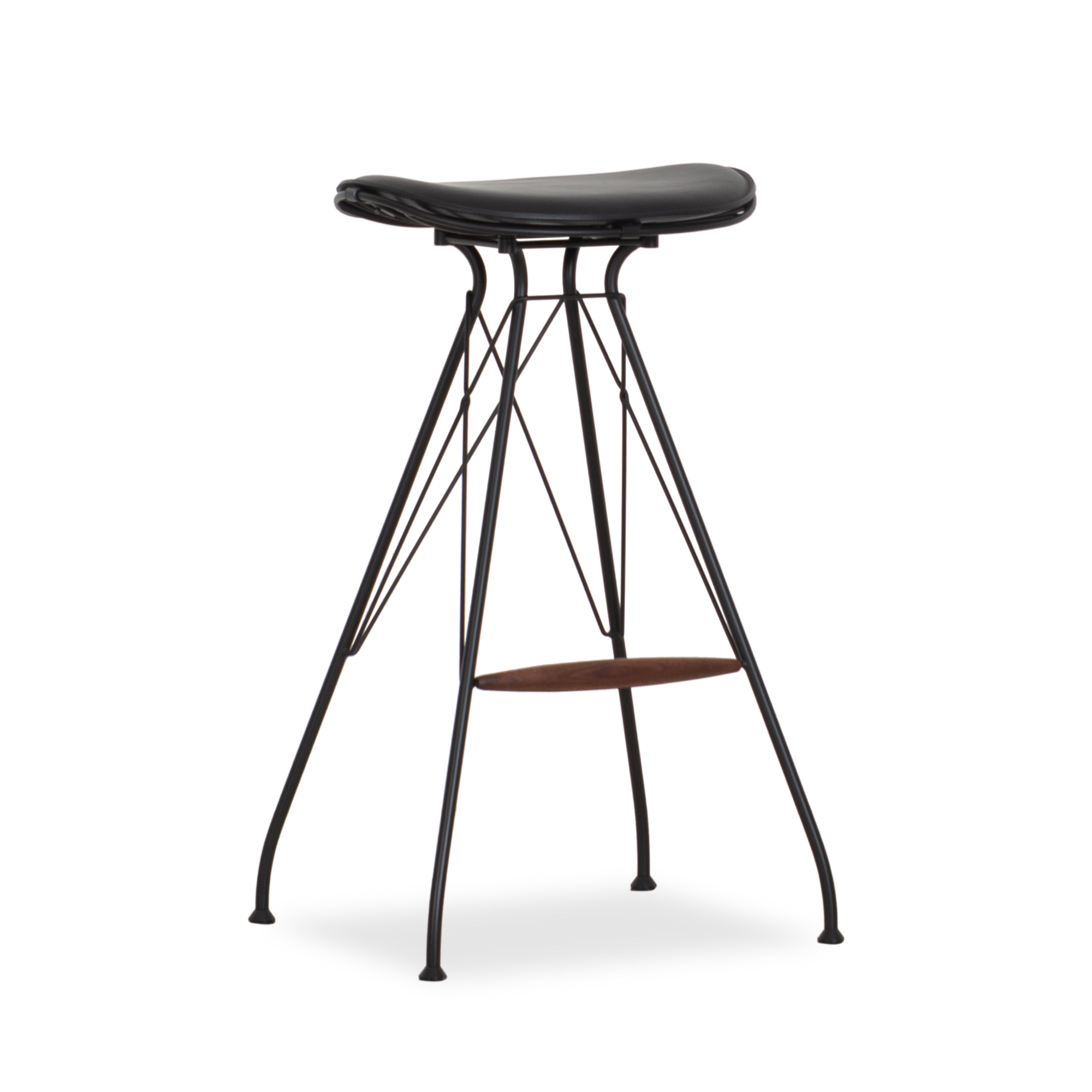 Merging abstract and minimalist design, the Wire Counter Stool was inspired by combining two traditional forms of highly-detailed and skilled craftsmanship - saddle-making and prec