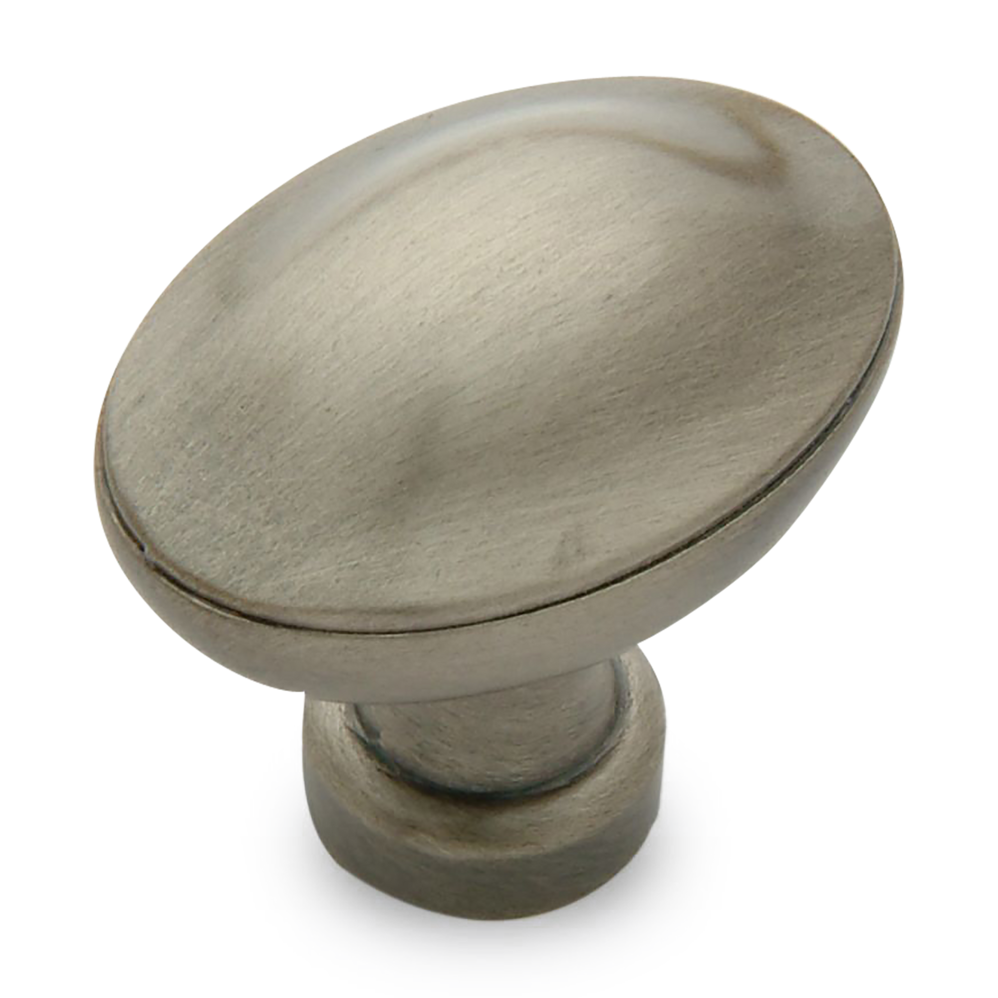 A sleek, and uniquely designed knob with a rounded top.