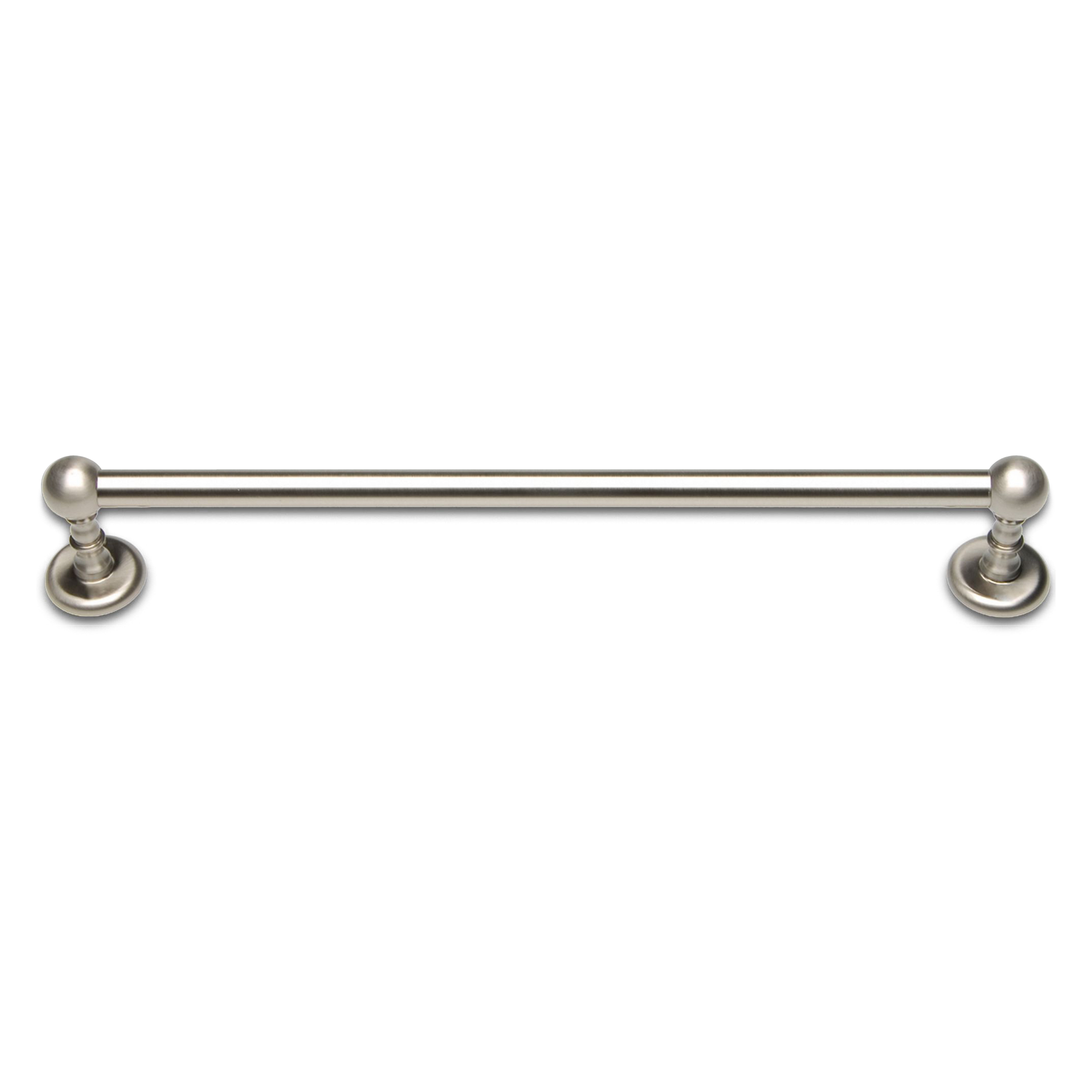 Traditional and elegant towel bar in a polished nickel finish.