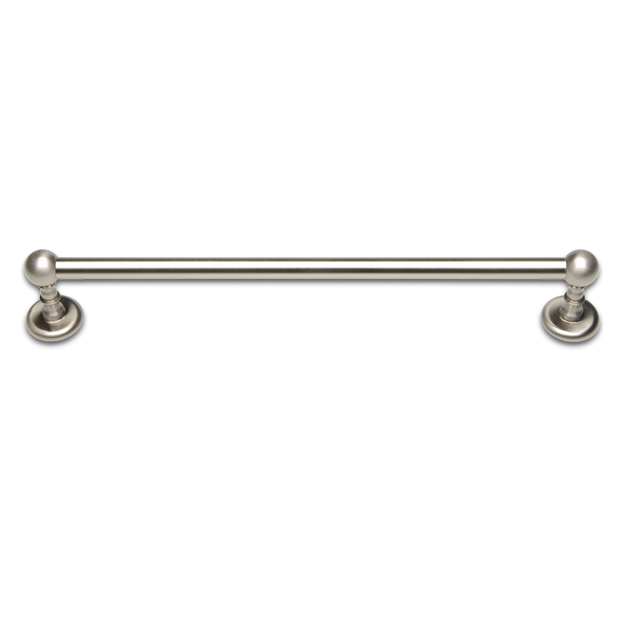 Traditional and elegant towel bar in a polished nickel finish.