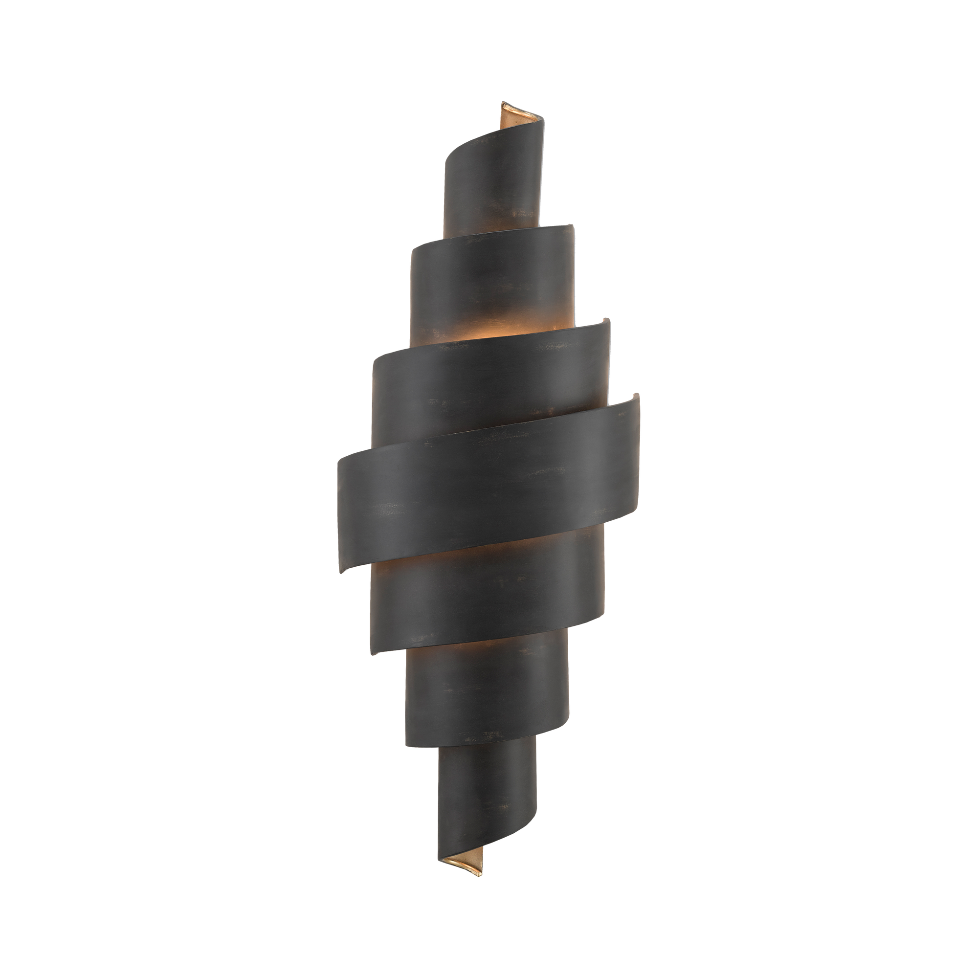 The Trompe Spiral Wall Light has an elegant fluidity to its lines that curl downward to end with a lovely swirl.