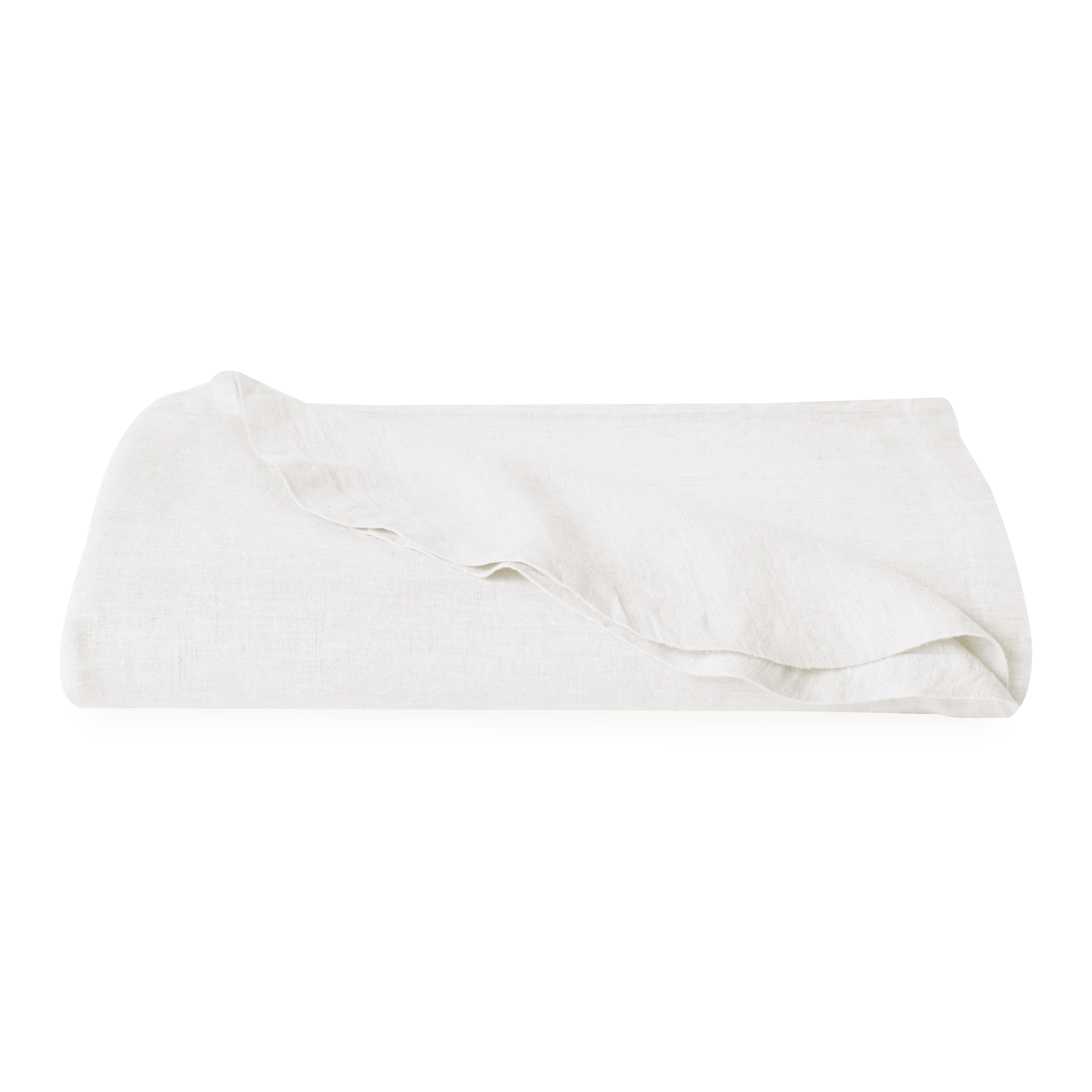 Made in Canada from European linen, the oversized Muse bedspread features a three-panel construction with rounded corners.