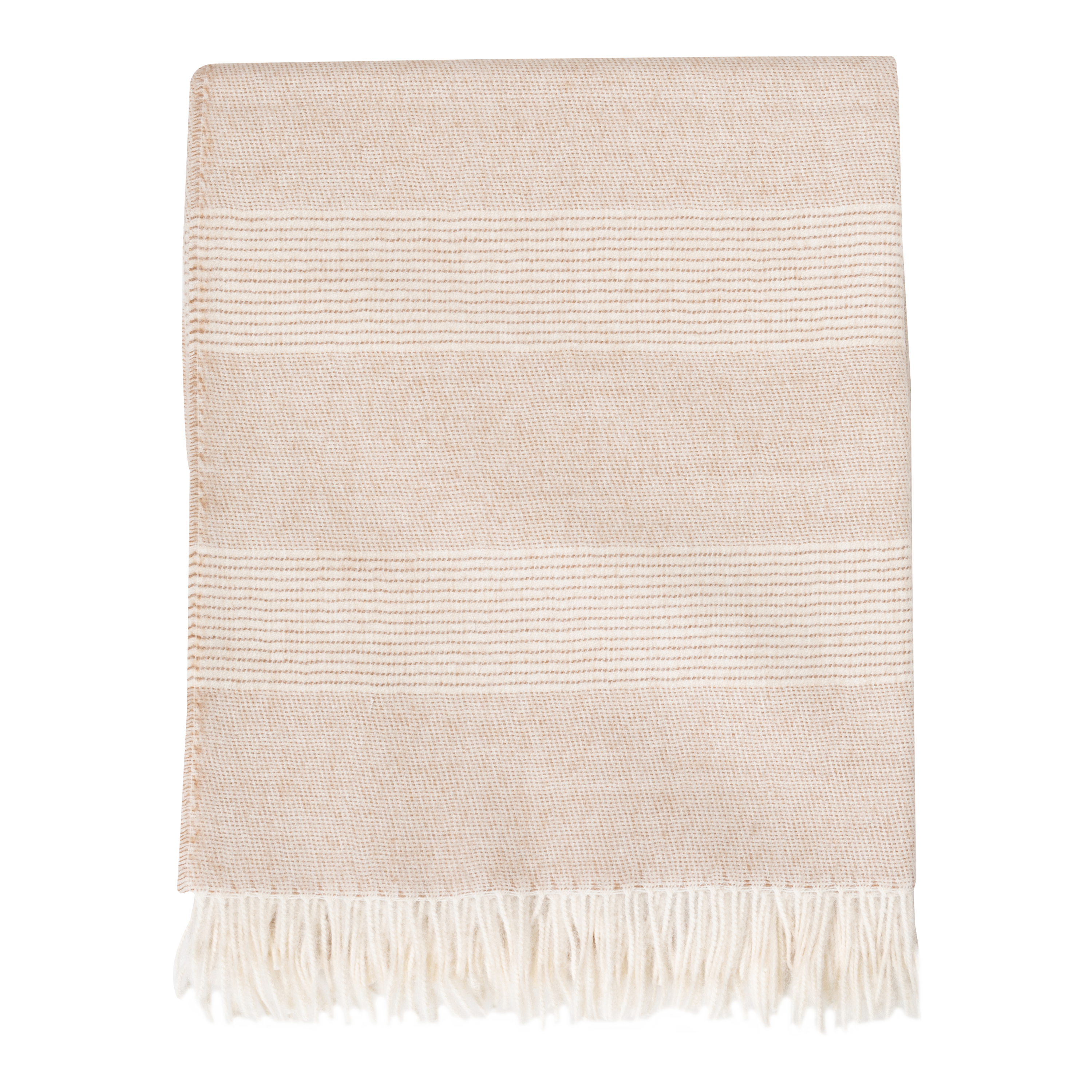 The soft and light texture of the Baby Alpaca Throw adds a touch of luxury to any room.