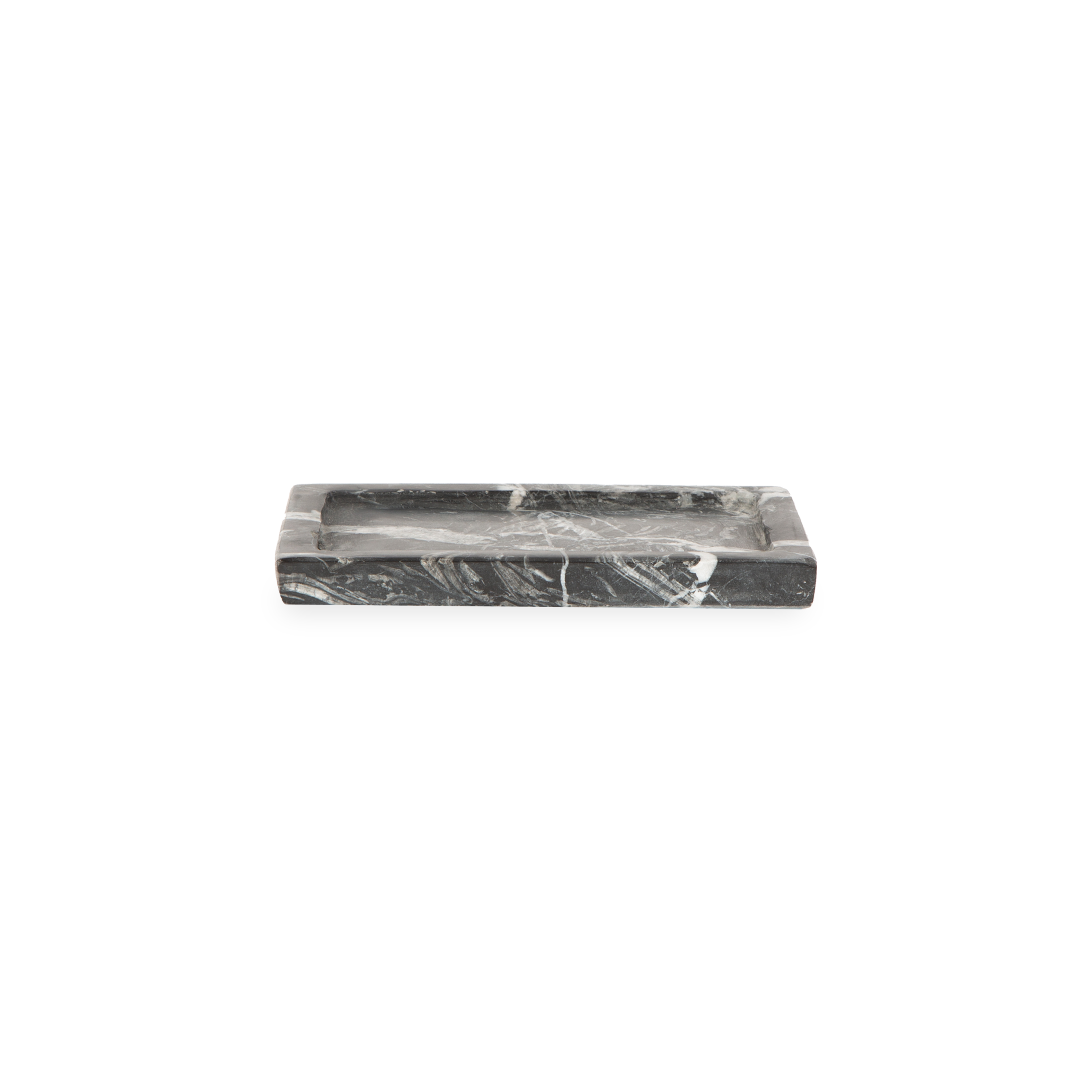 Beautifully handcrafted by skilled artisans, the Marble Collection accessories are made from black marble with natural white veins.