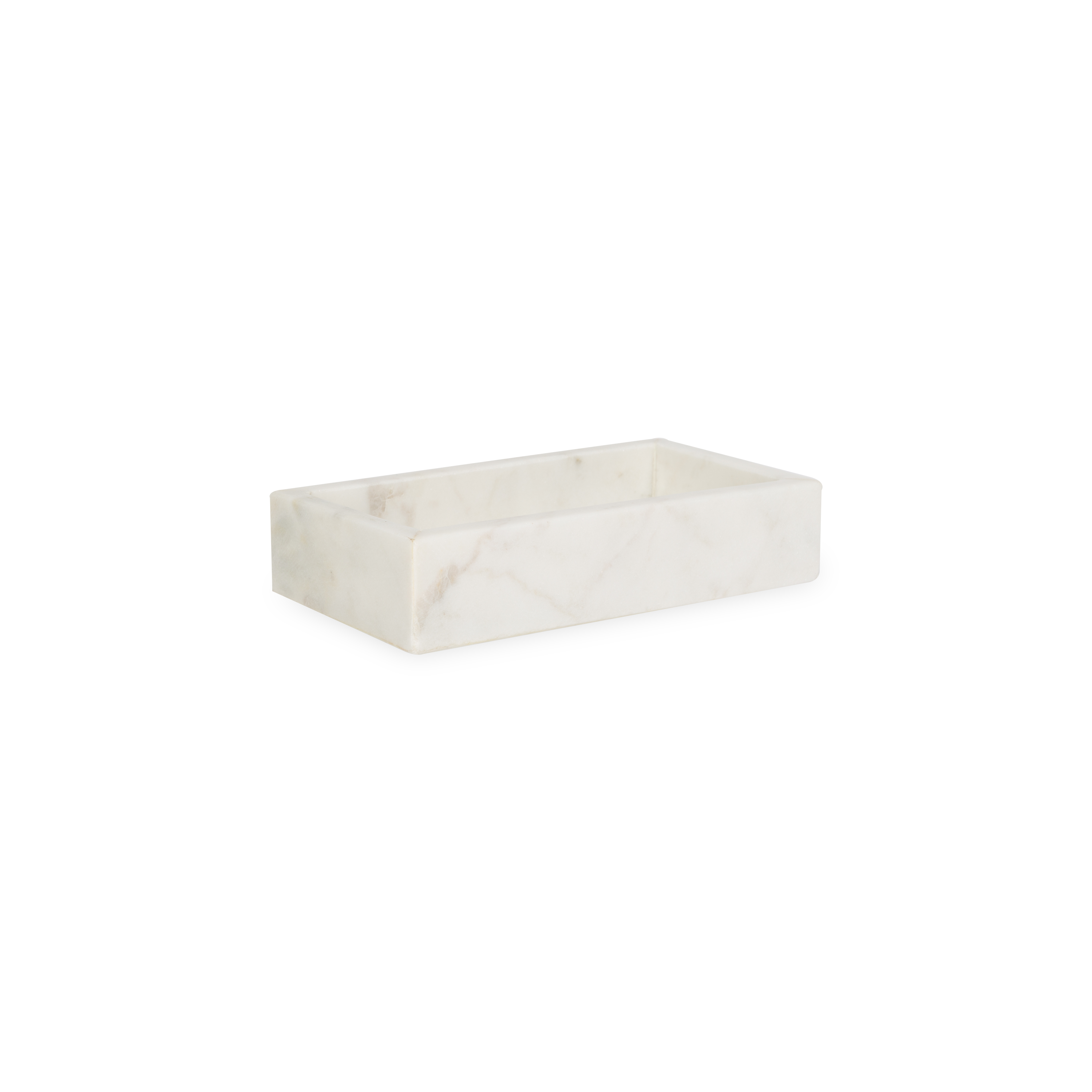 A collection of solid marble countertop pieces with a matte finish.