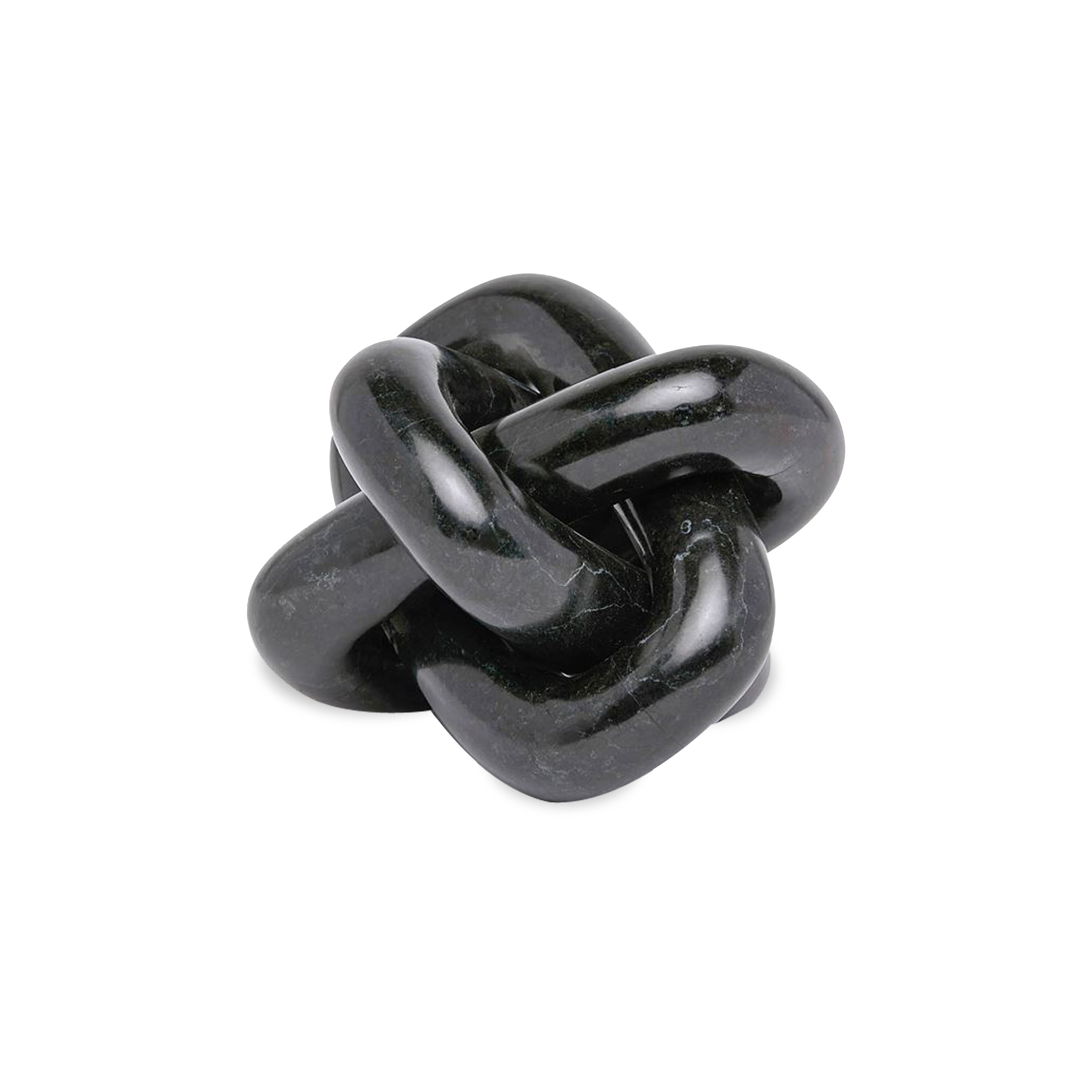 Inspired by Celtic knots, this three-link sculpture can add symbolism and style to a bookshelf, coffee table, mantle, or more.