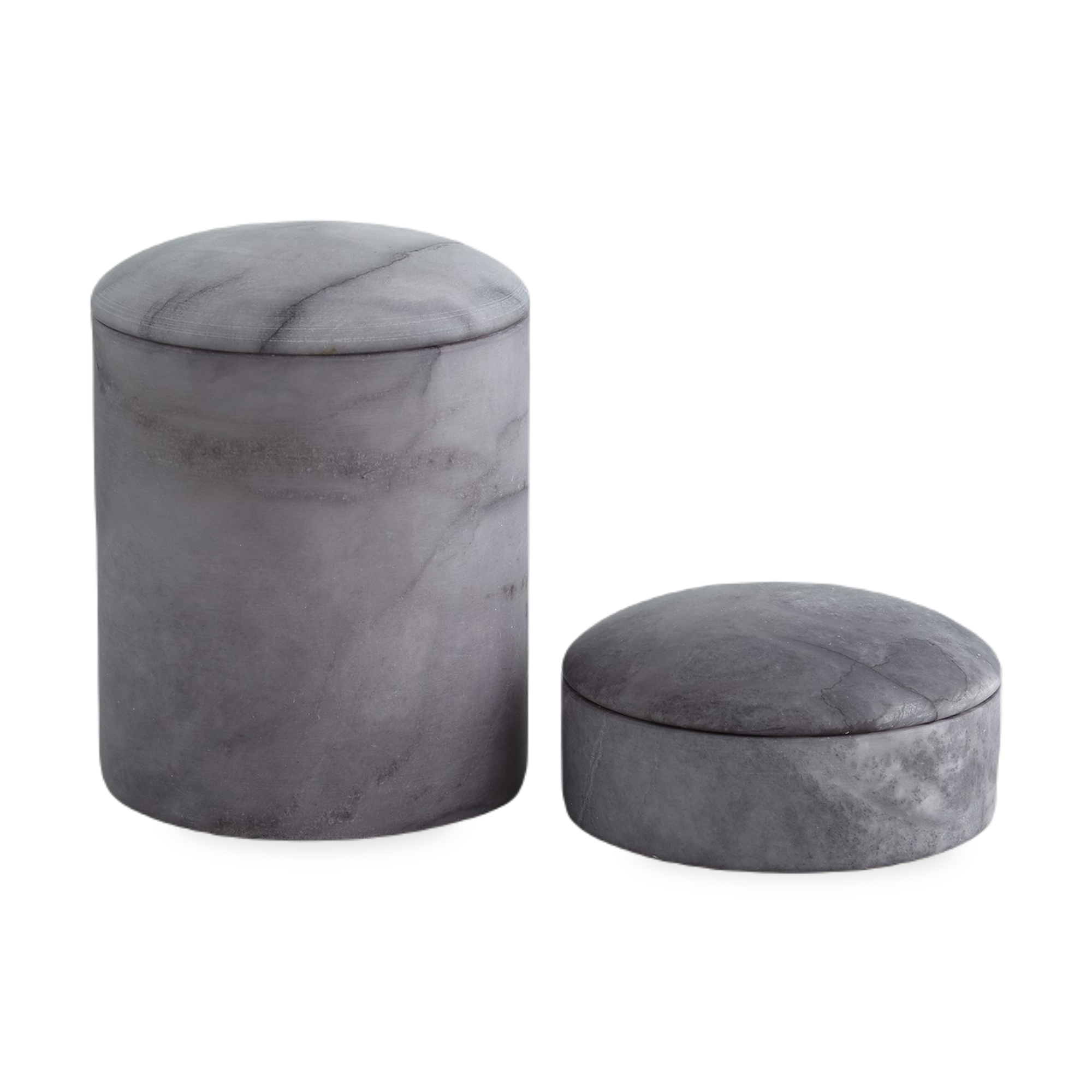 Perfect for a vanity or desk, the Gala Canister is made from natural alabaster with a smooth domed top for a softer statement.