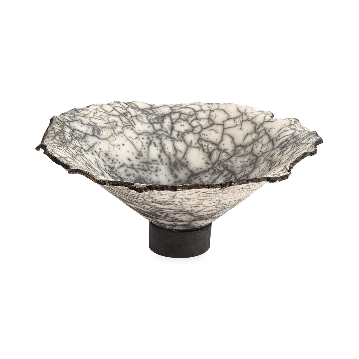 Crackled Footed Bowl
