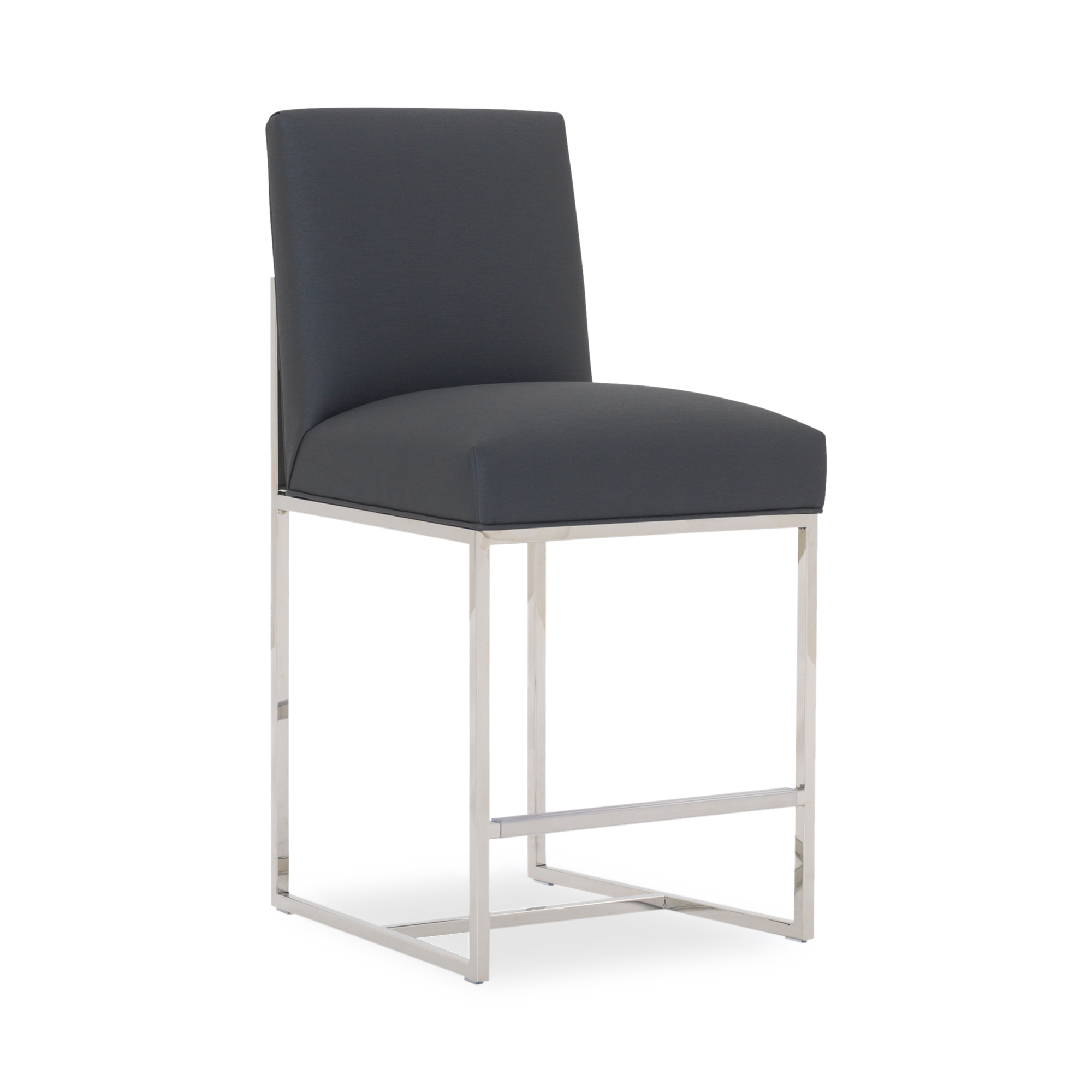 Offering a clean-lined, architectural design, the Gage Bar Stool offers a luxe contemporary comfort.