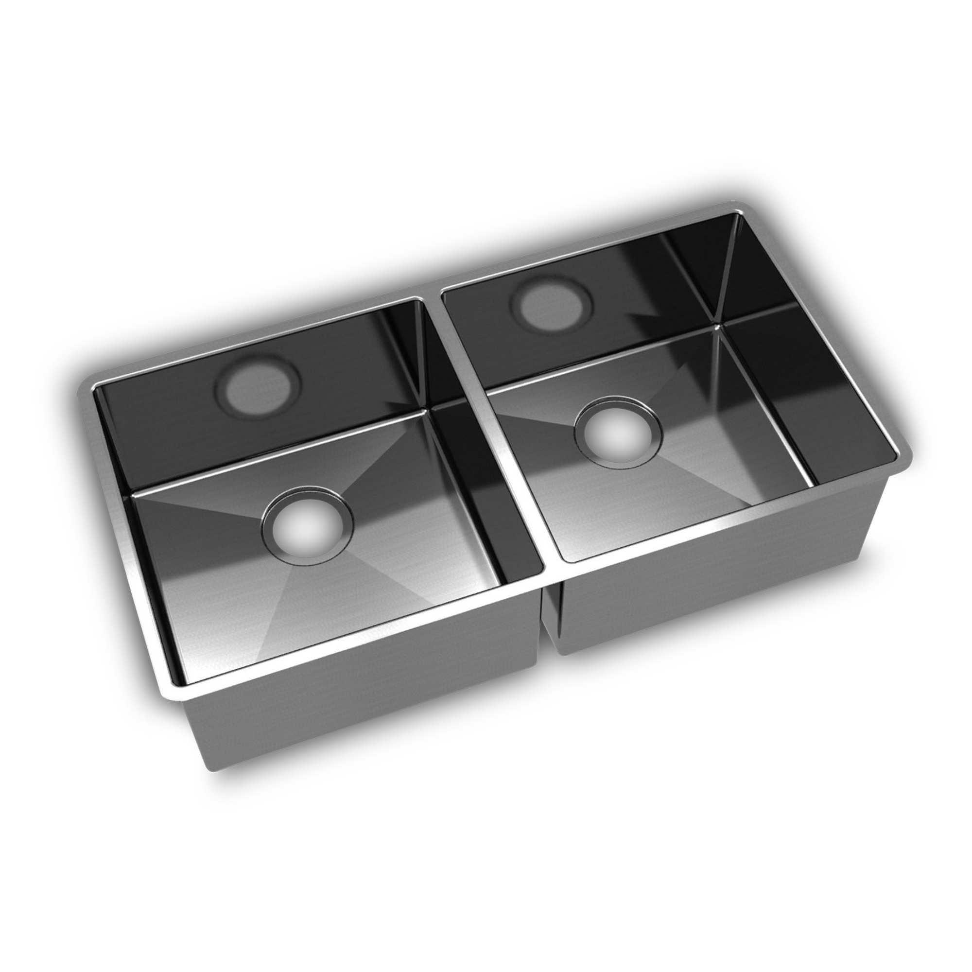 A simple and classic double sink for under mount installation.