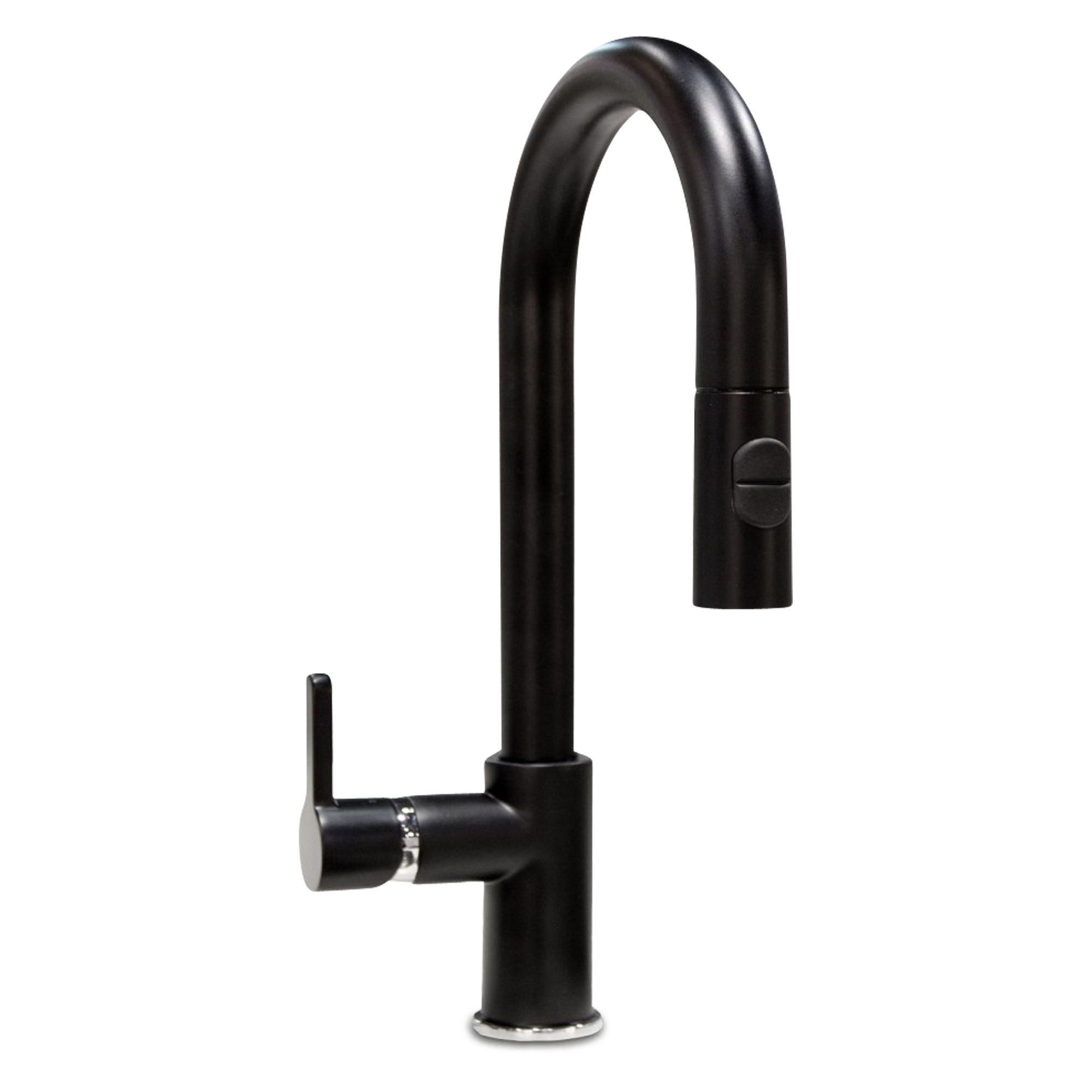 The Kelly 2 Faucet (Pull-Down) is a single hole kitchen faucet with one lever and a pull-down spray.