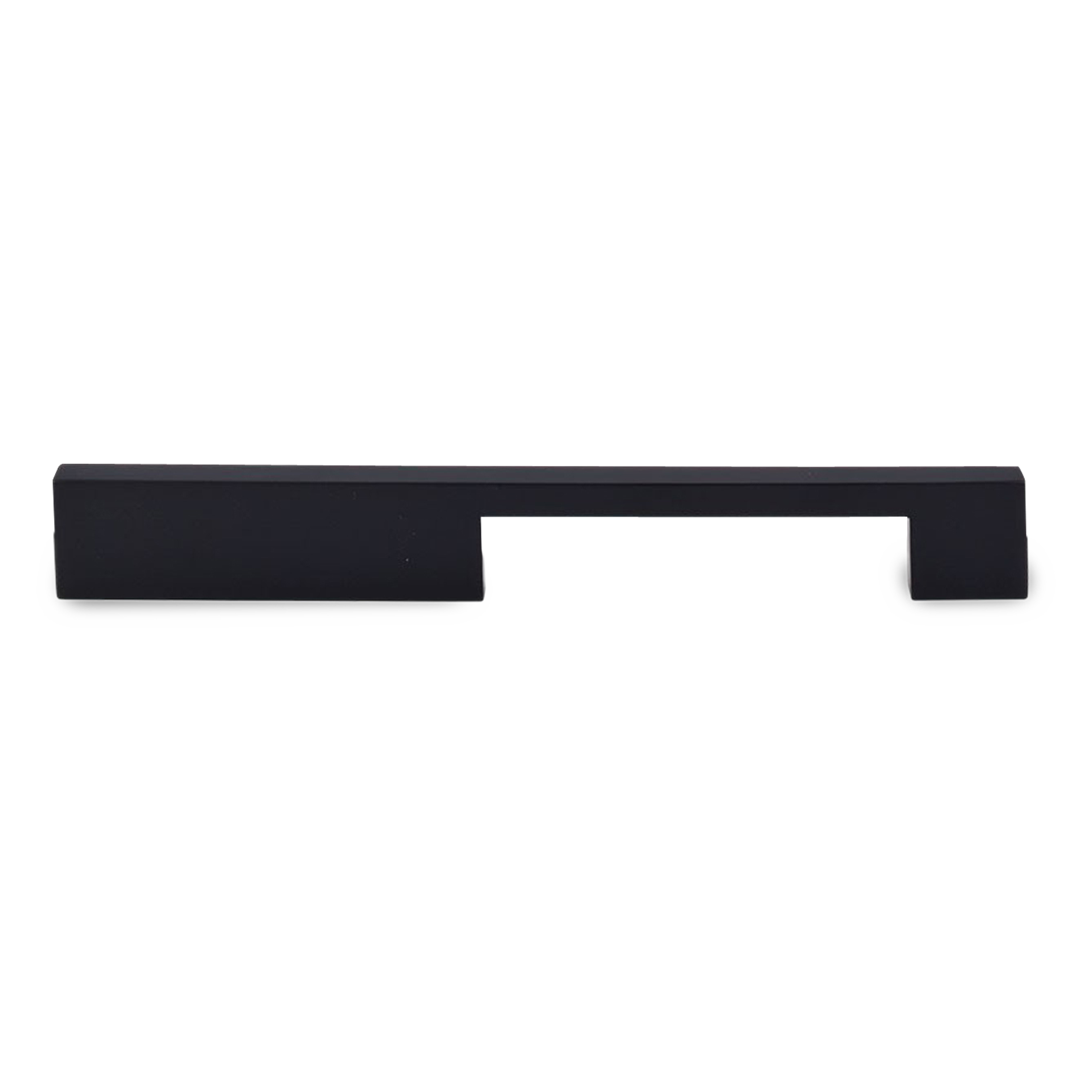 A funky black pull with a rectangular cut out handle for a contemporary look and feel.