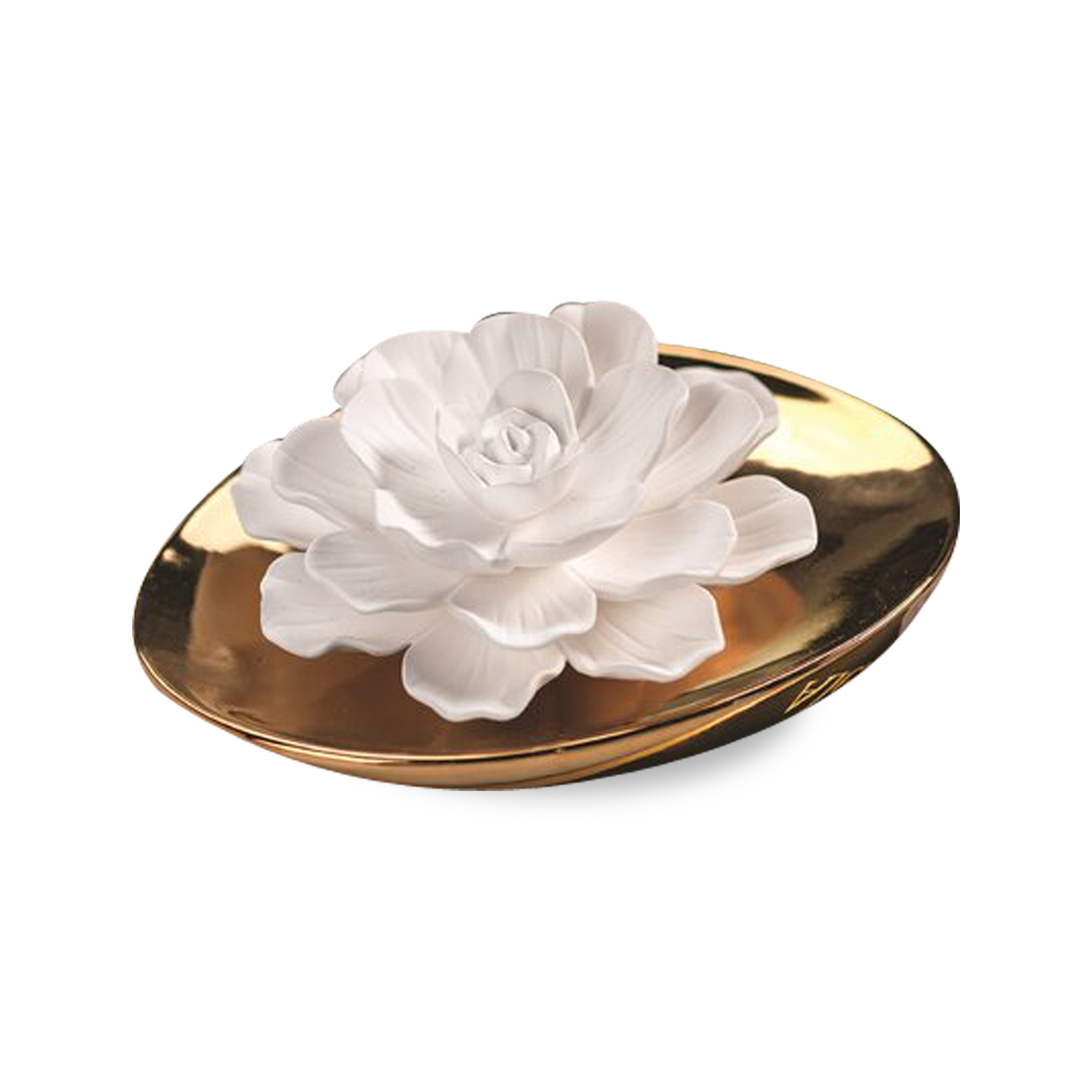 This elegant Dream diffuser allows a soft and subtle frangrance to waft through your room through its floral porcelain topper.