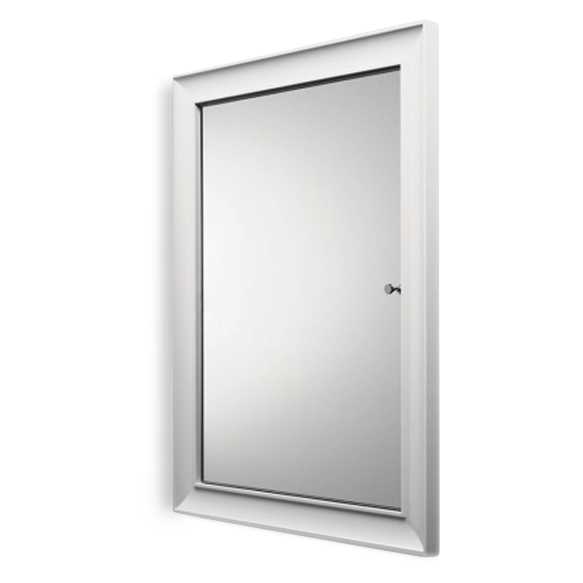 The Waterworks Modern Cabinet is a simple modern cabinet with classic appeal featuring a sleek mirror on the front.