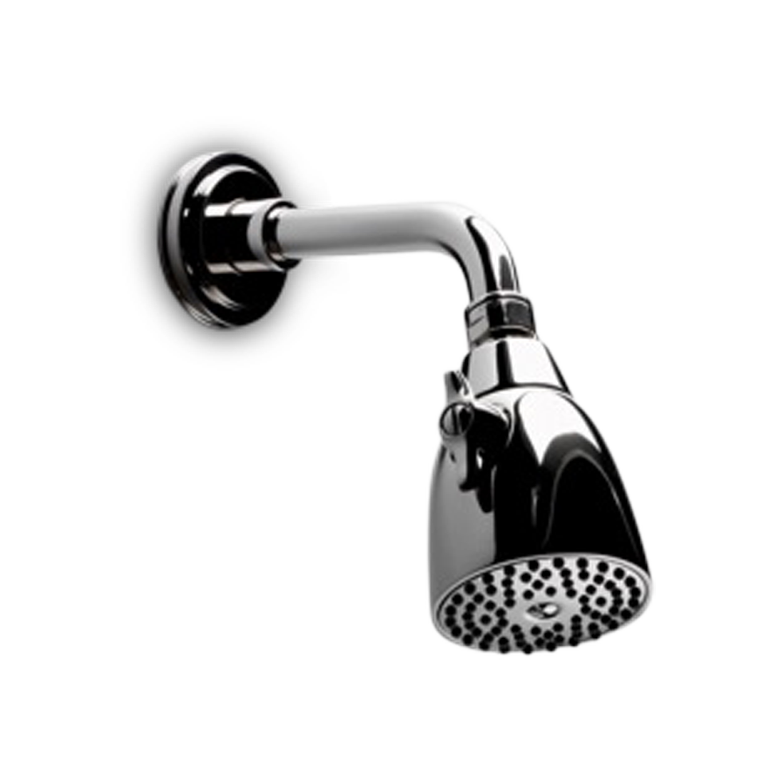 A clean and modern take on a classically inspired 2-3/4" shower head with arm and flange.