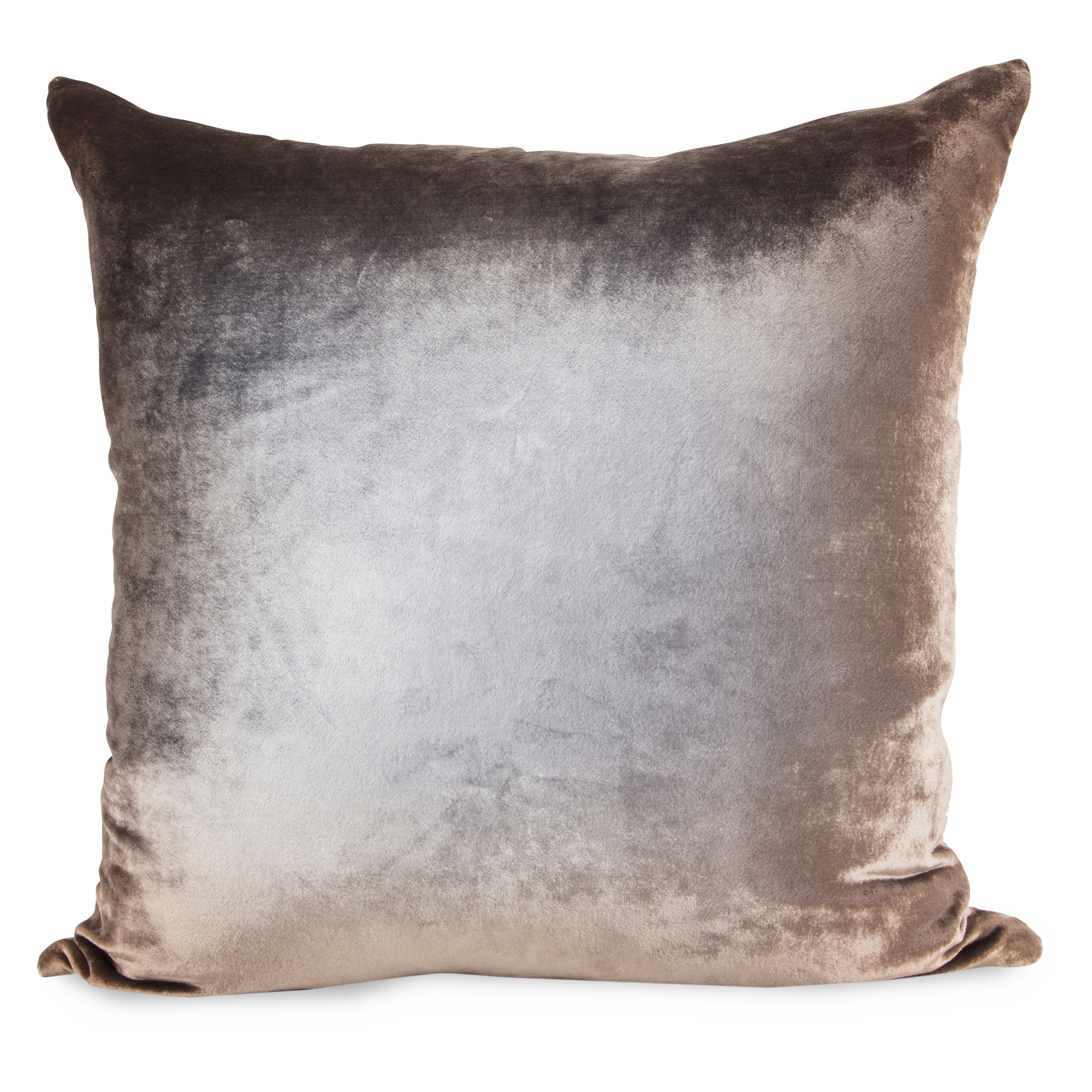 The hand-dyed Velvet Ombre Pillow is composed of striking hues.