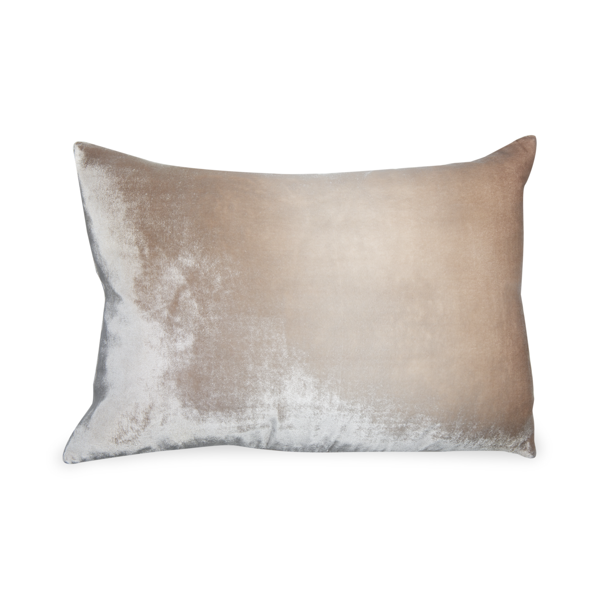 The hand-dyed Velvet Ombre Pillow is composed of striking hues.
