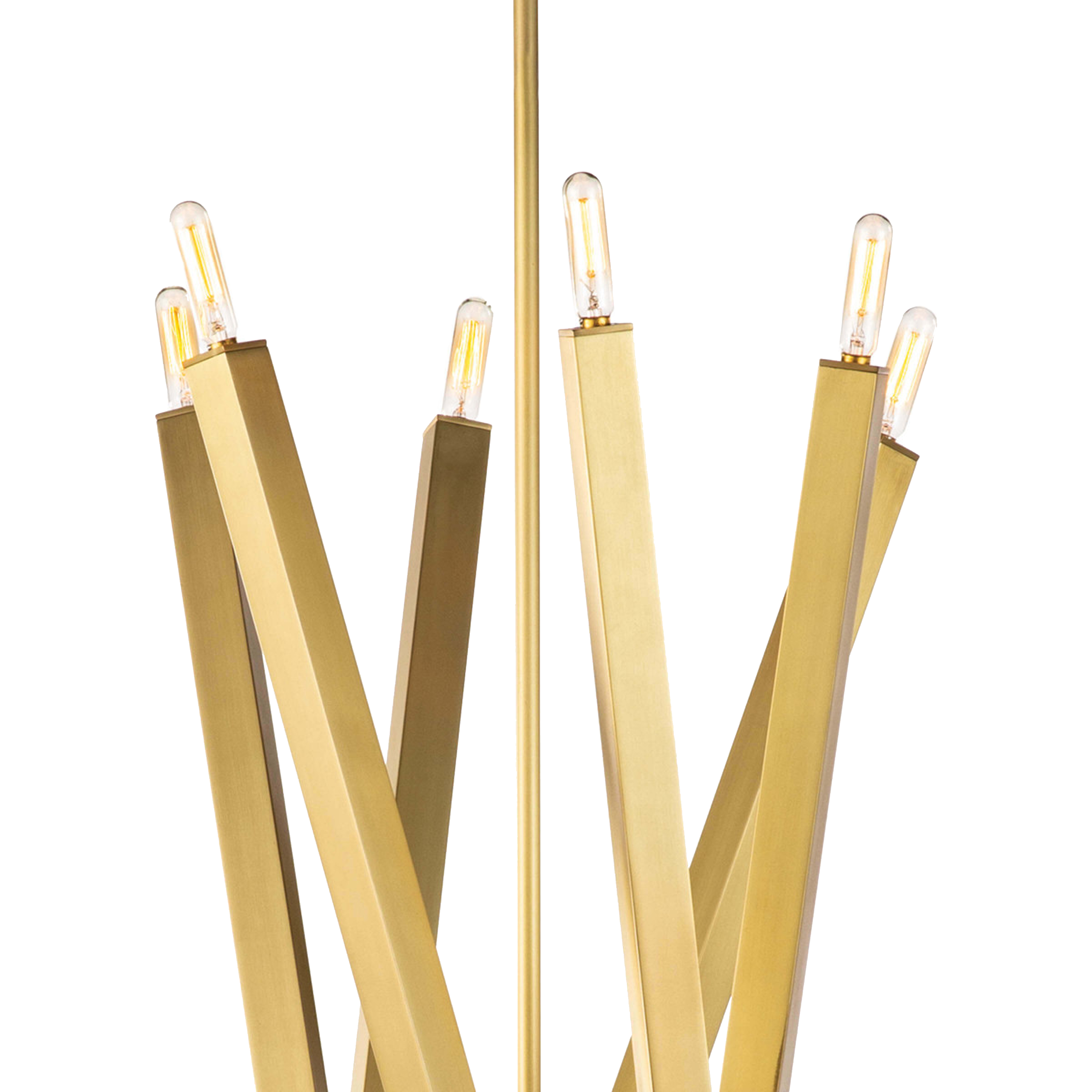 Contemporary cool: Sleek metal rods seemingly balance in this air.