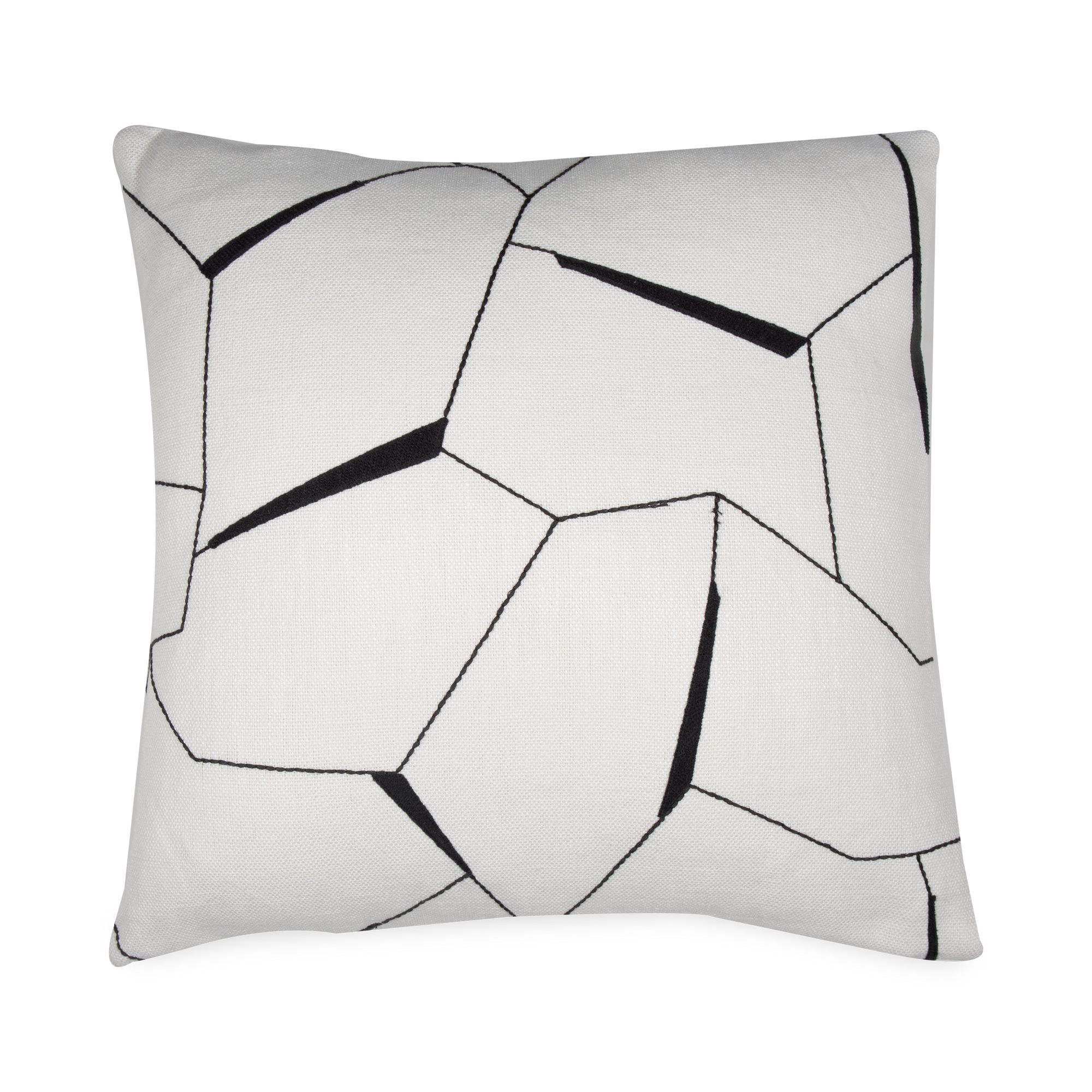 This Diverge Pillow features a geometric design to add character to a space.
