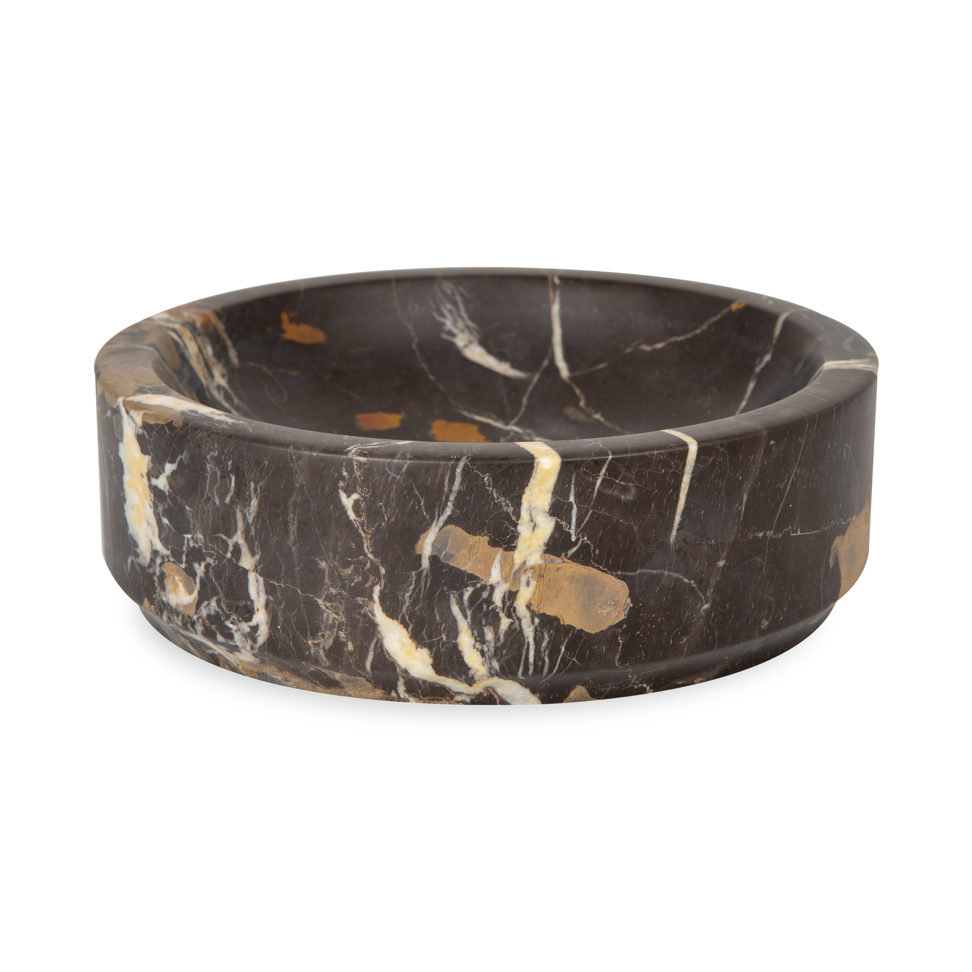 Provides elements of elegance and sophistication, the Honed Marble Catchall features black and gold tones that strikes a moody yet dramatic statement.