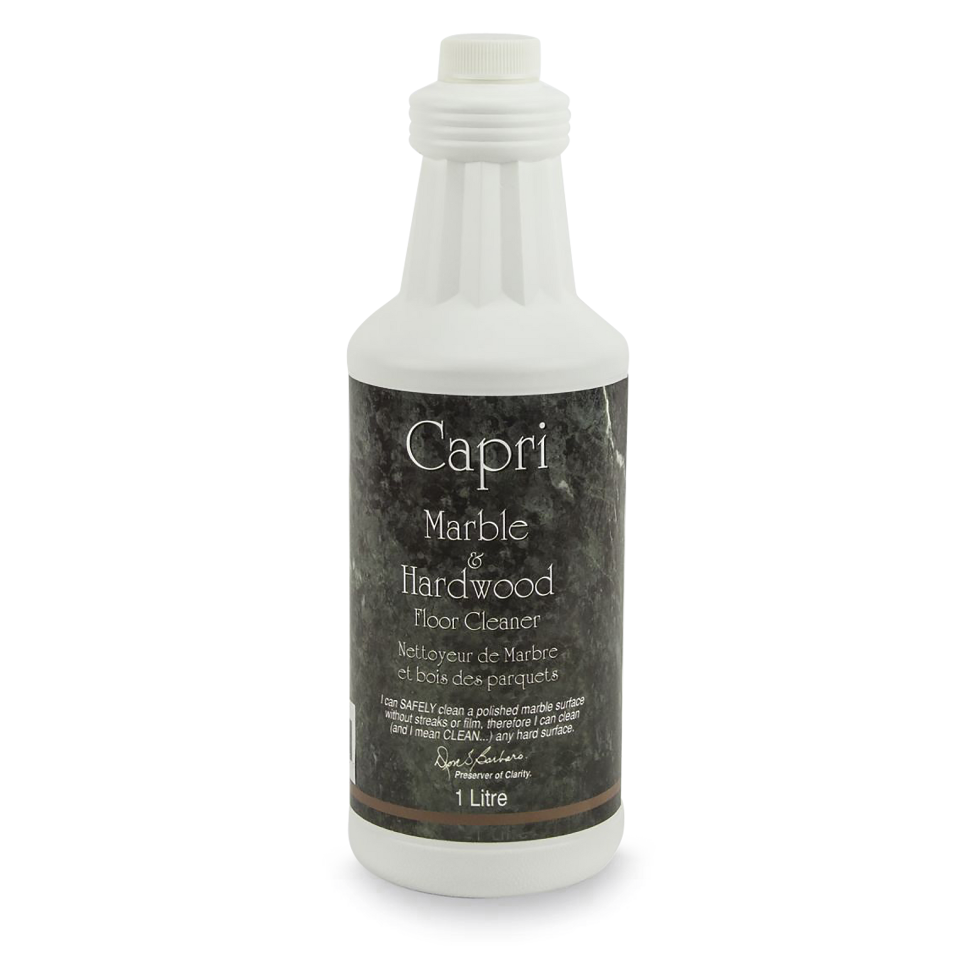 Capri Marble and Hardwood Floor Cleaner safely and easily cleans sensitive polished and hard surfaces.