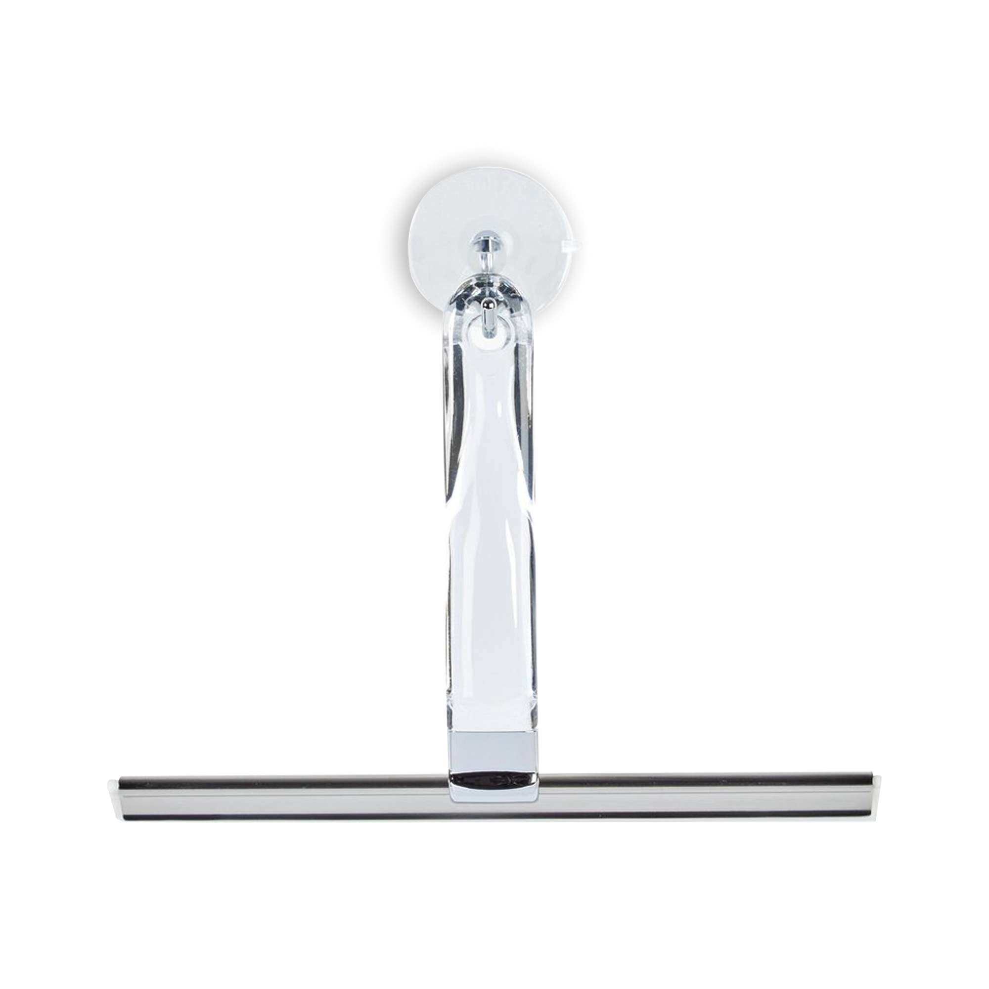 The Crystal clear squeegee has an ergonomically designed clear acrylic handle and will leave your tile surfaces clean and shower doors crystal clear without streaks.