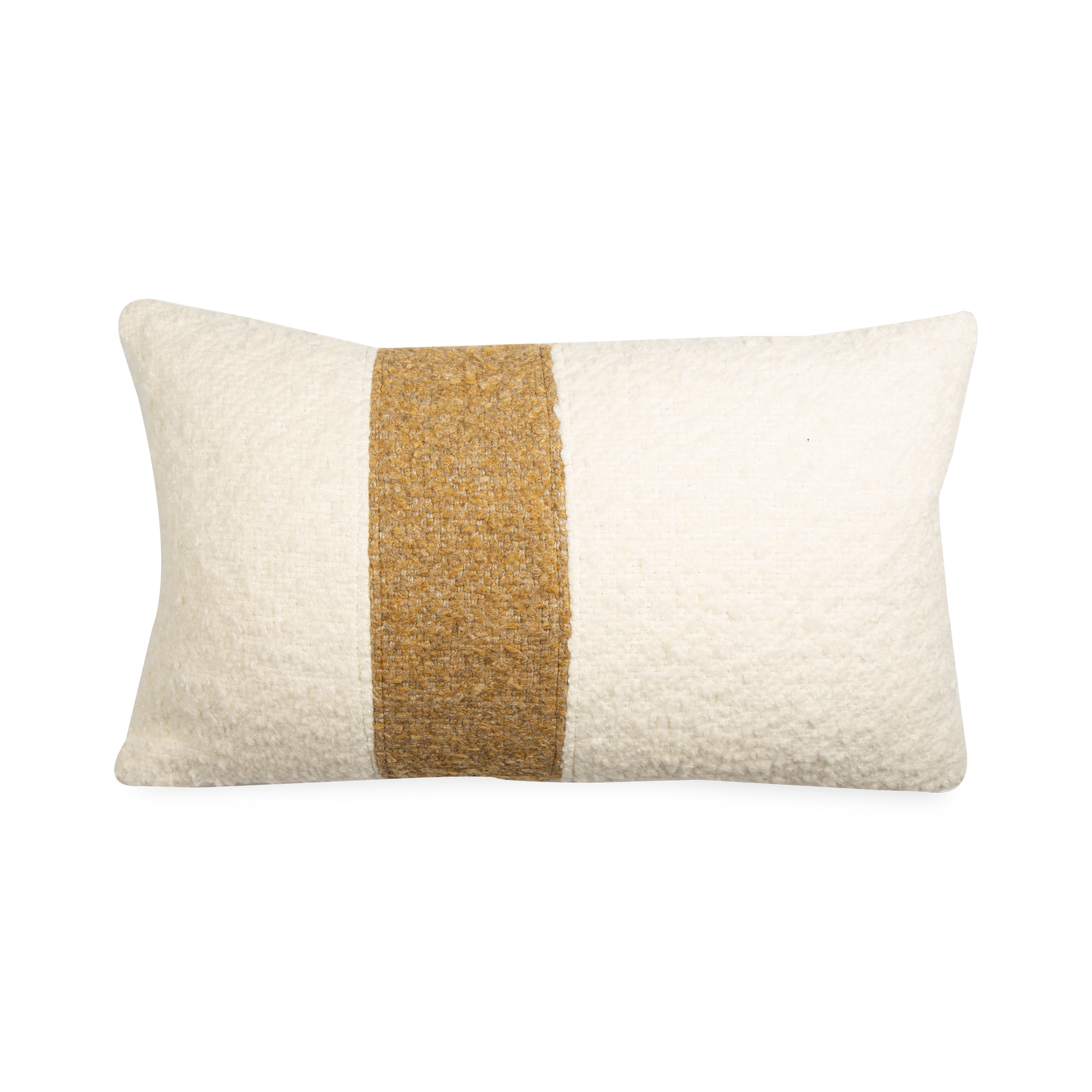 The Daya Pillow features muted earth tones, a soft texture and a colour blocking design.
