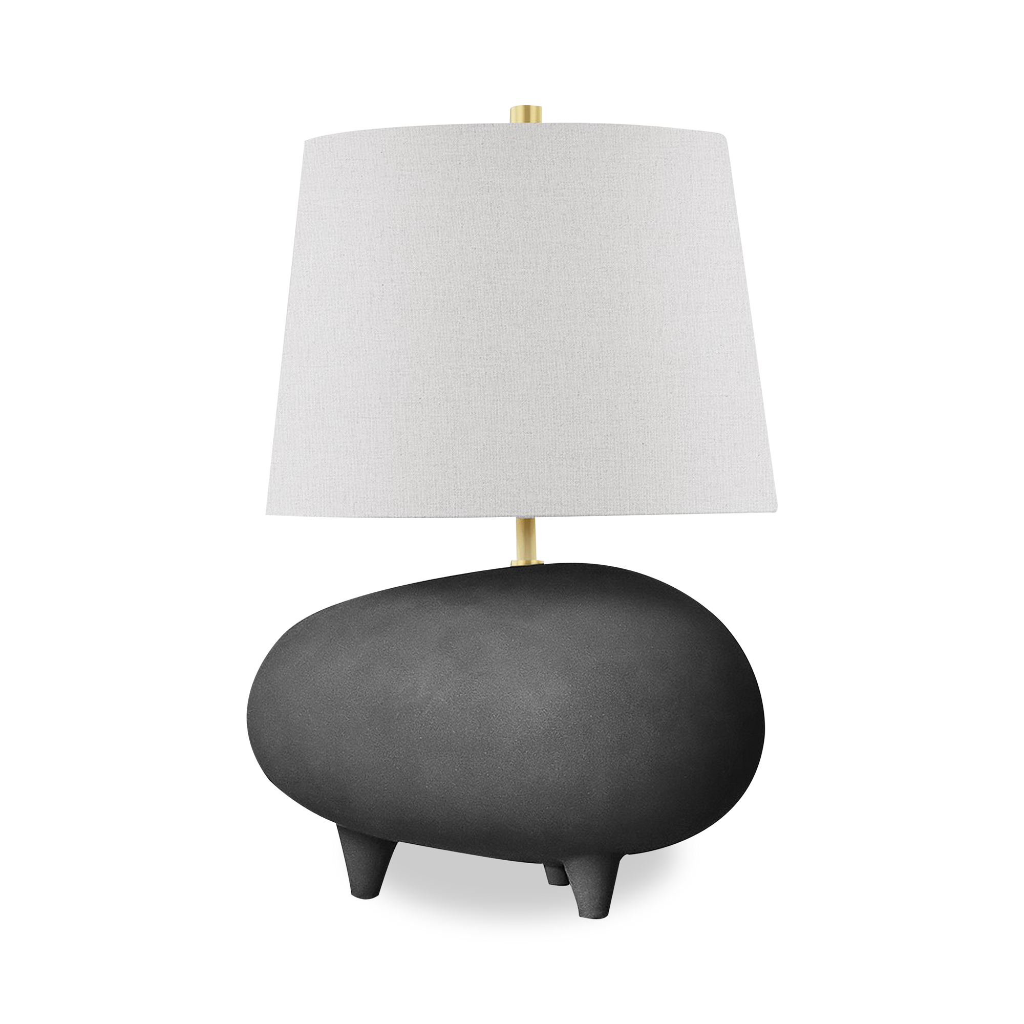 Drawing on the spirit of French sculptors of the ‘40s, Tiptoe is a unique table lamp combining a smooth organic body of ceramic in matte finish, unusual and contemporary, with br