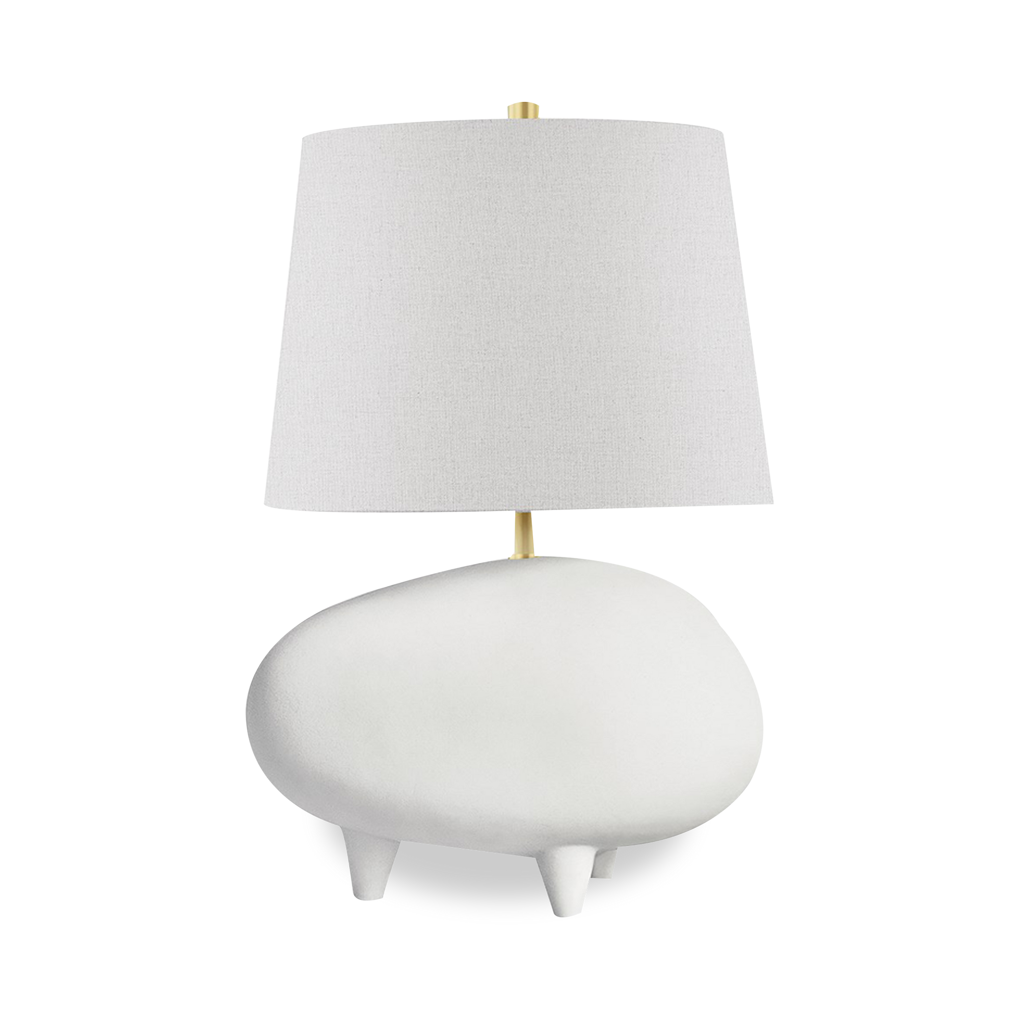 Drawing on the spirit of French sculptors of the ‘40s, Tiptoe is a unique table lamp combining a smooth organic body of ceramic in matte finish, unusual and contemporary, with br