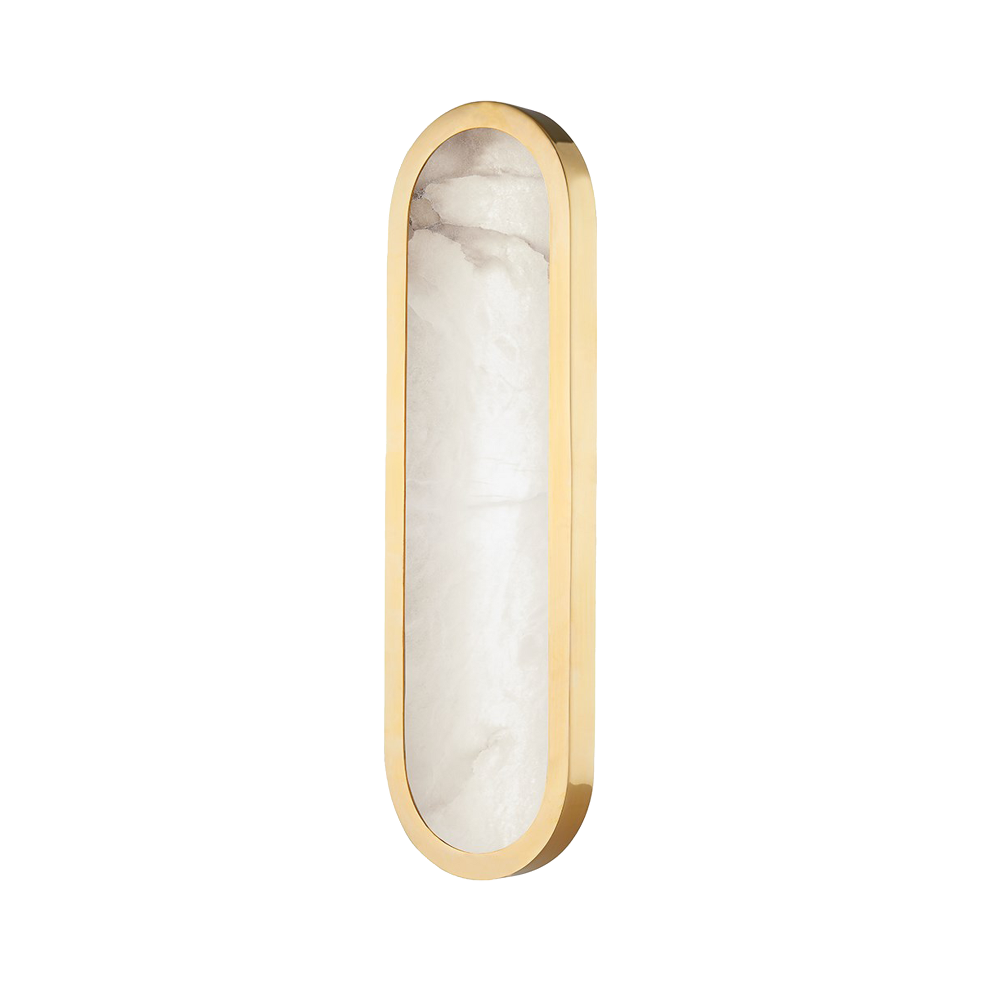 An oval of the finest Spanish alabaster wrapped in a racetrack-shaped frame makes for a winning combination.