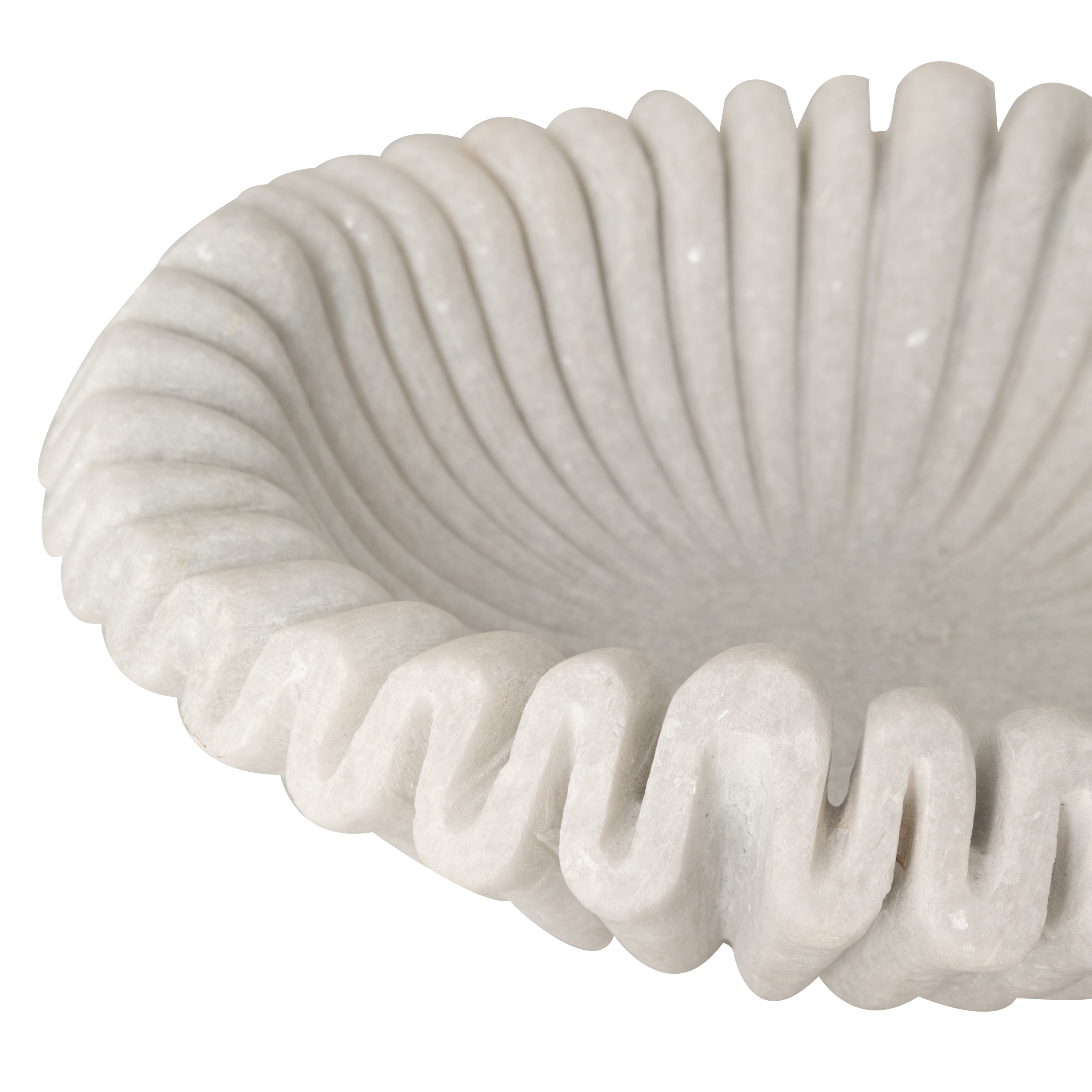 The perfect combination of classic materials and contemporary design, the Marble Ruffle Bowl is truly a unique piece.