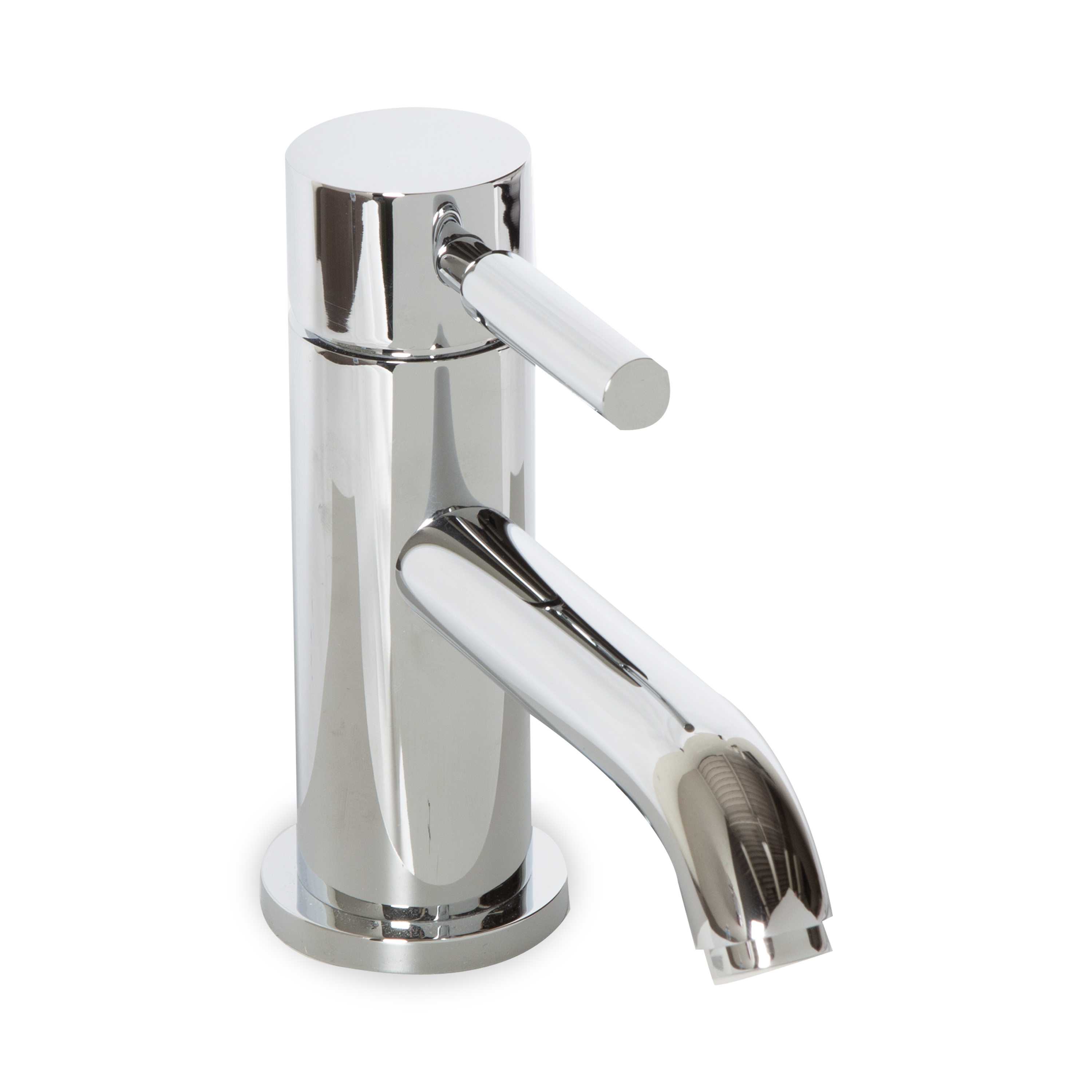 A single hole basin faucet.