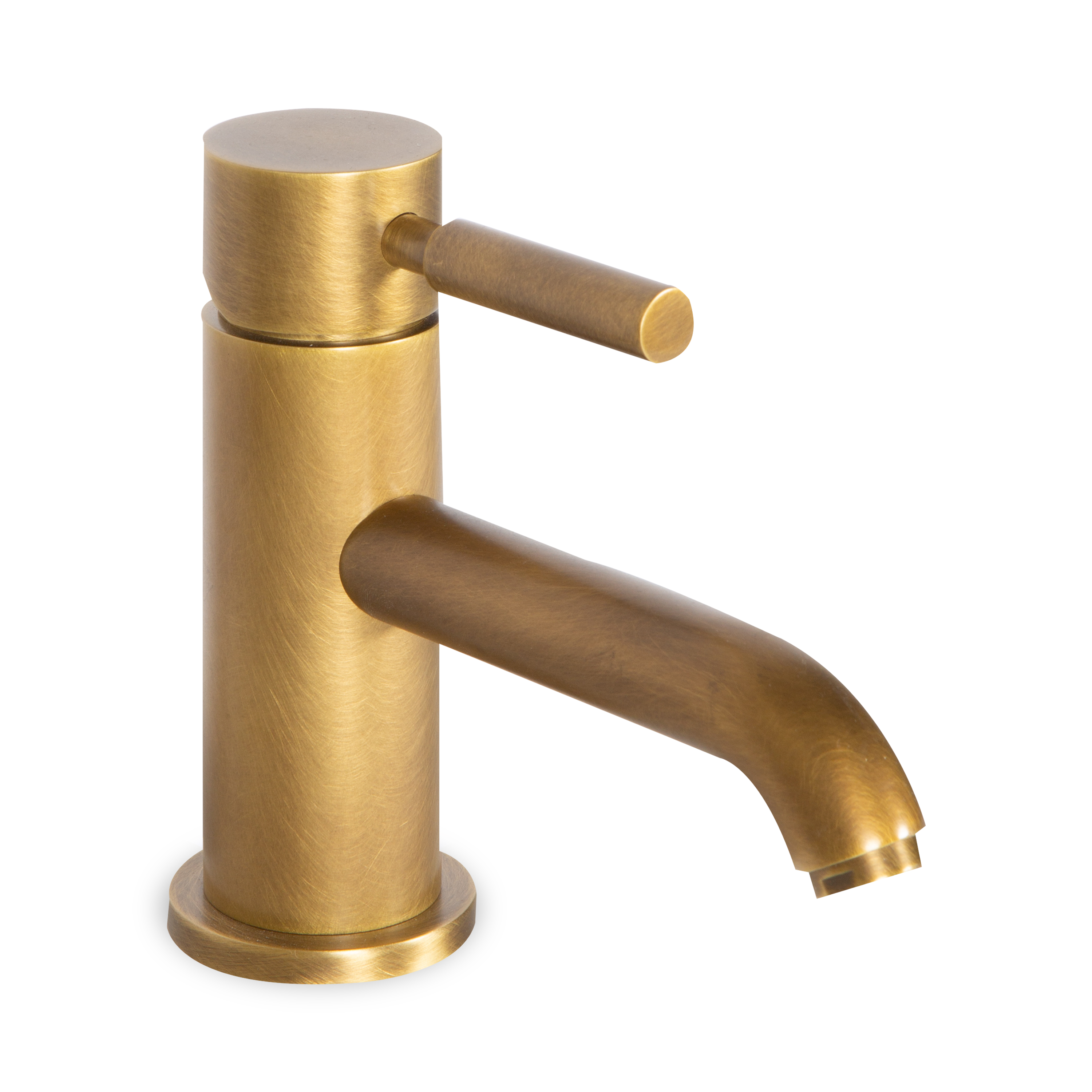 A single hole basin faucet.