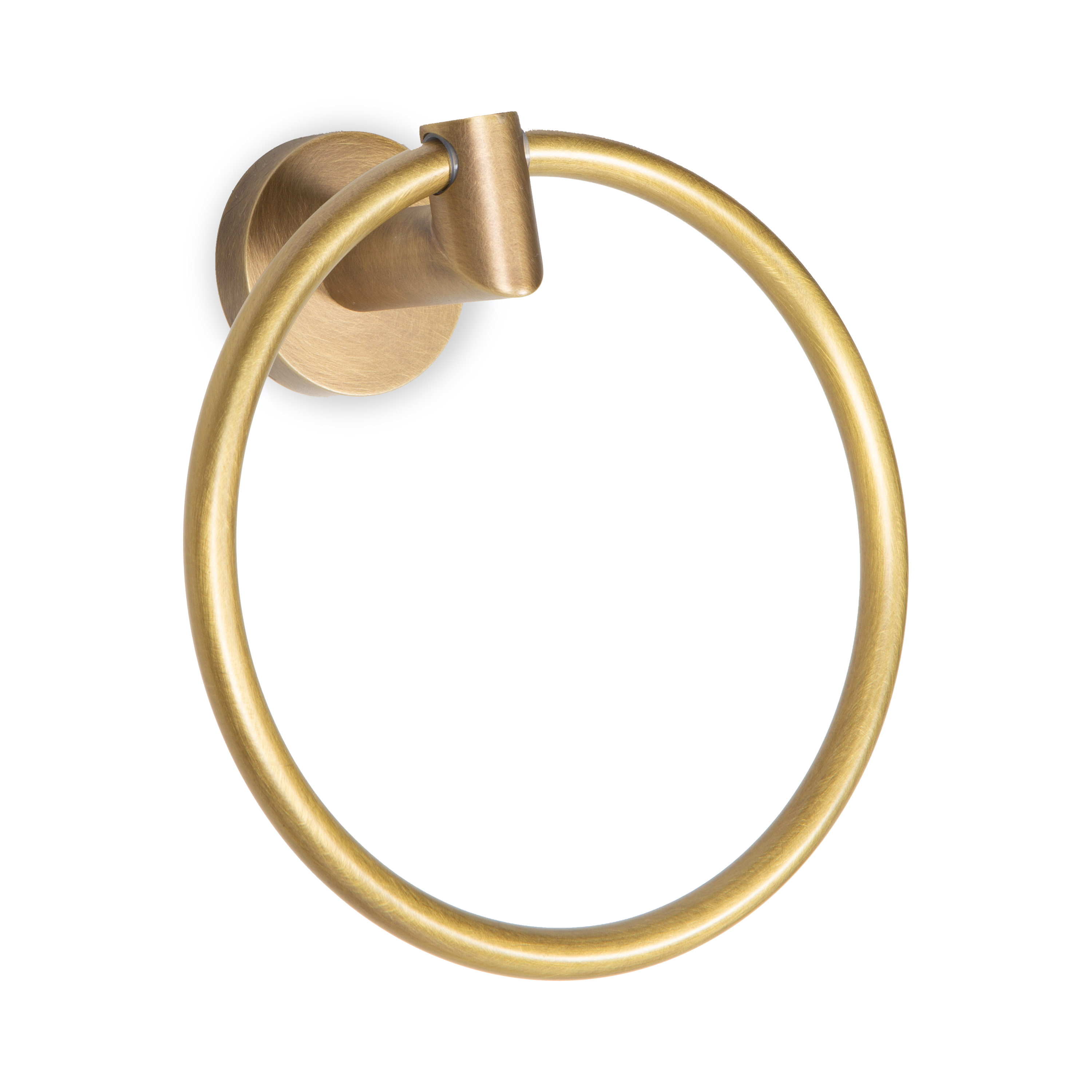 A cylindrical contemporary towel ring.