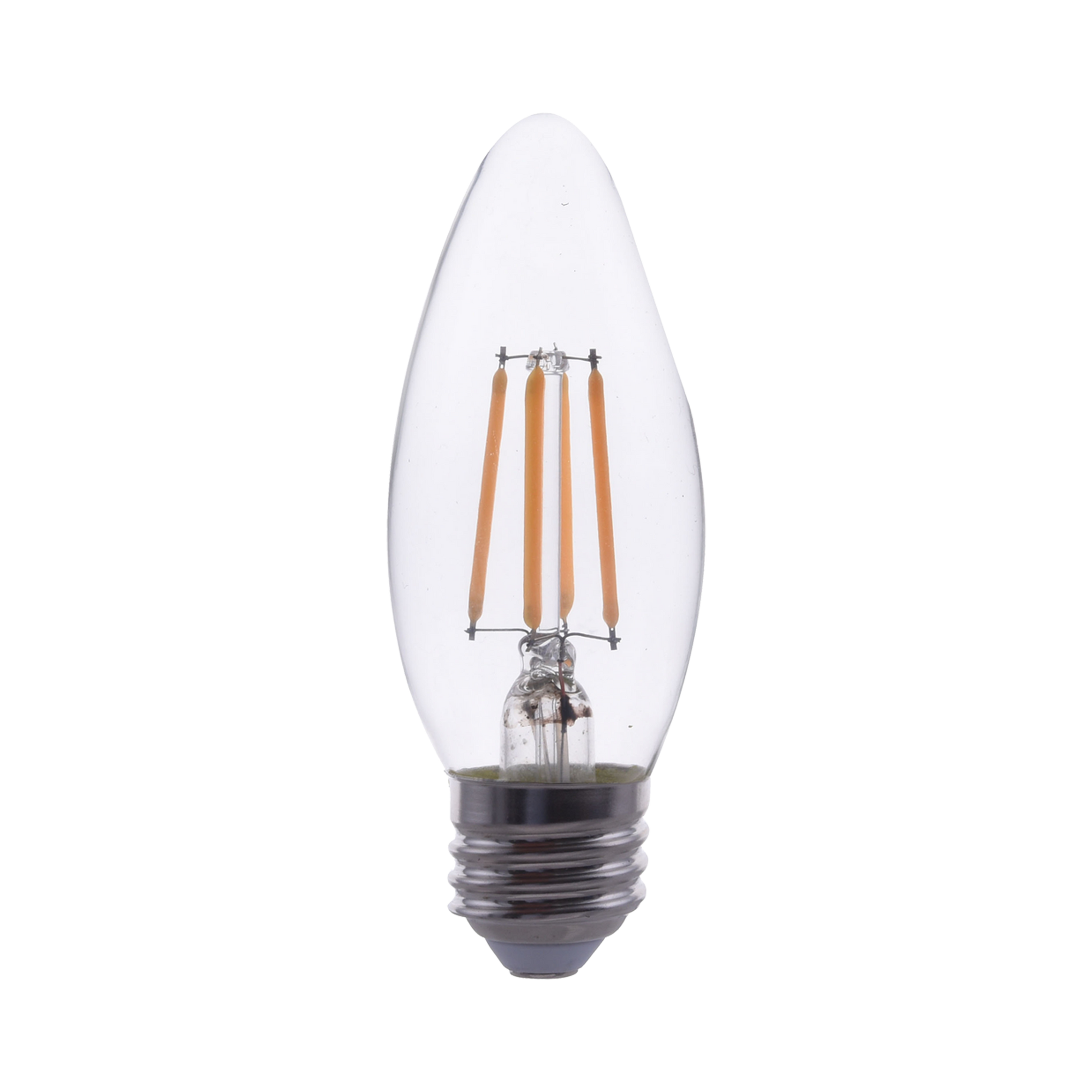 The Candelabra LED Bulb features a bright, warm light.