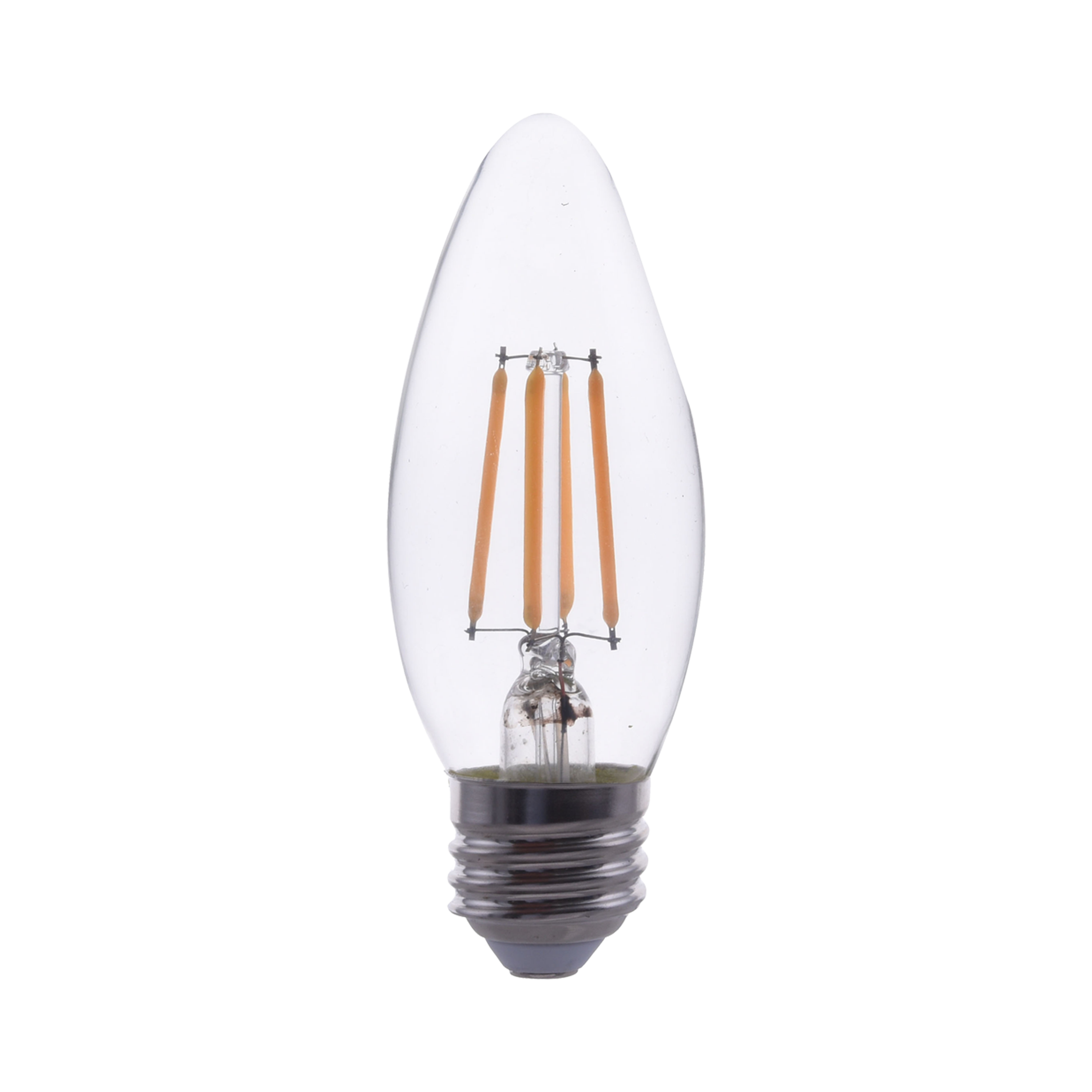 The Candelabra LED Bulb features a bright, warm light.