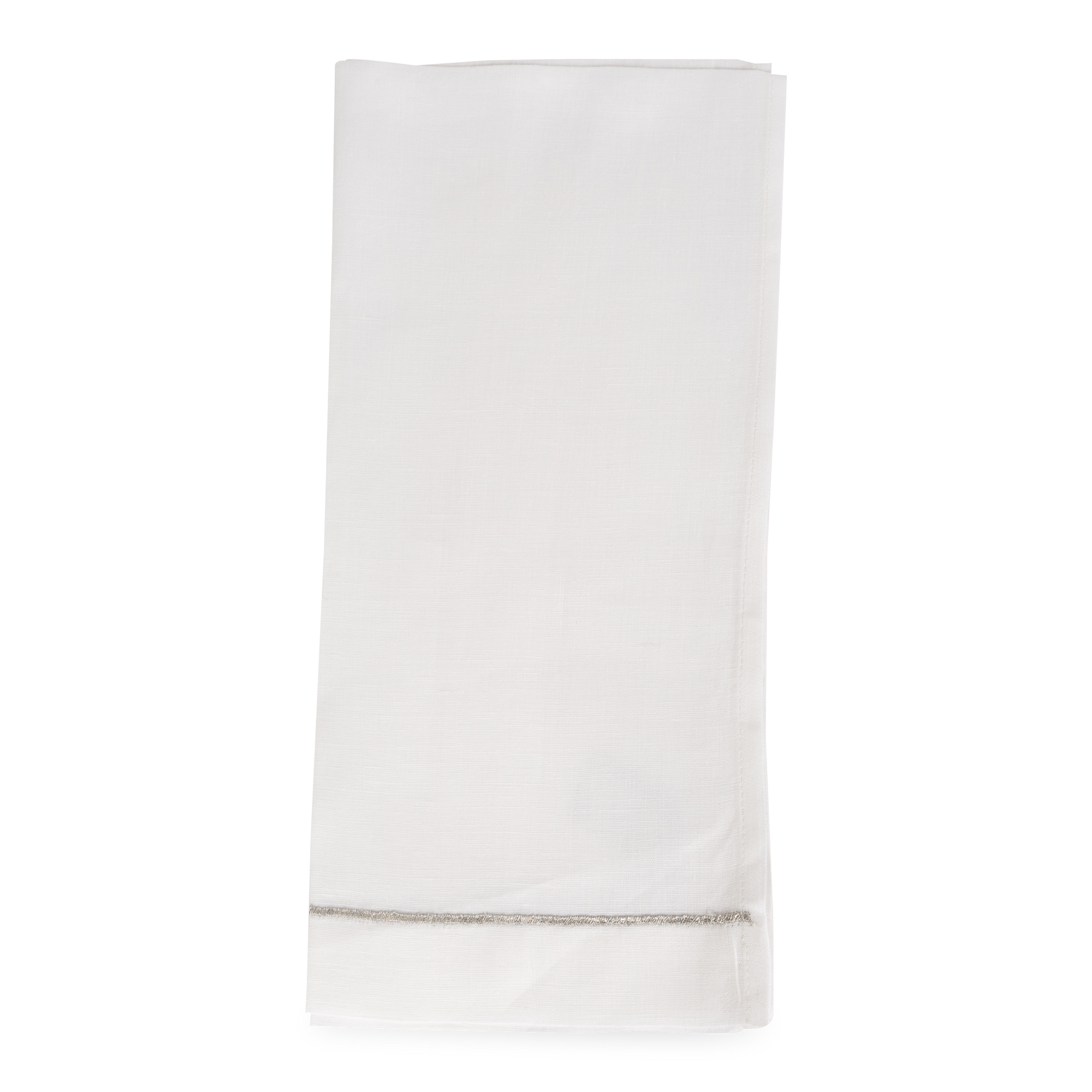 This 100% Linen Guest towel features a decorative embroidered accent.