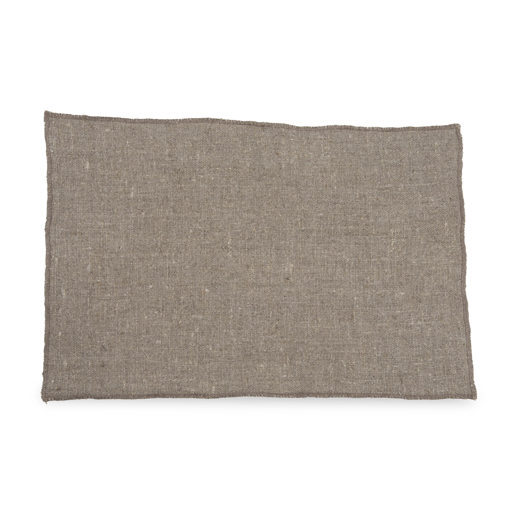 The Slub Linen Placemat features relaxed textural linen finished with tonal border stitching.