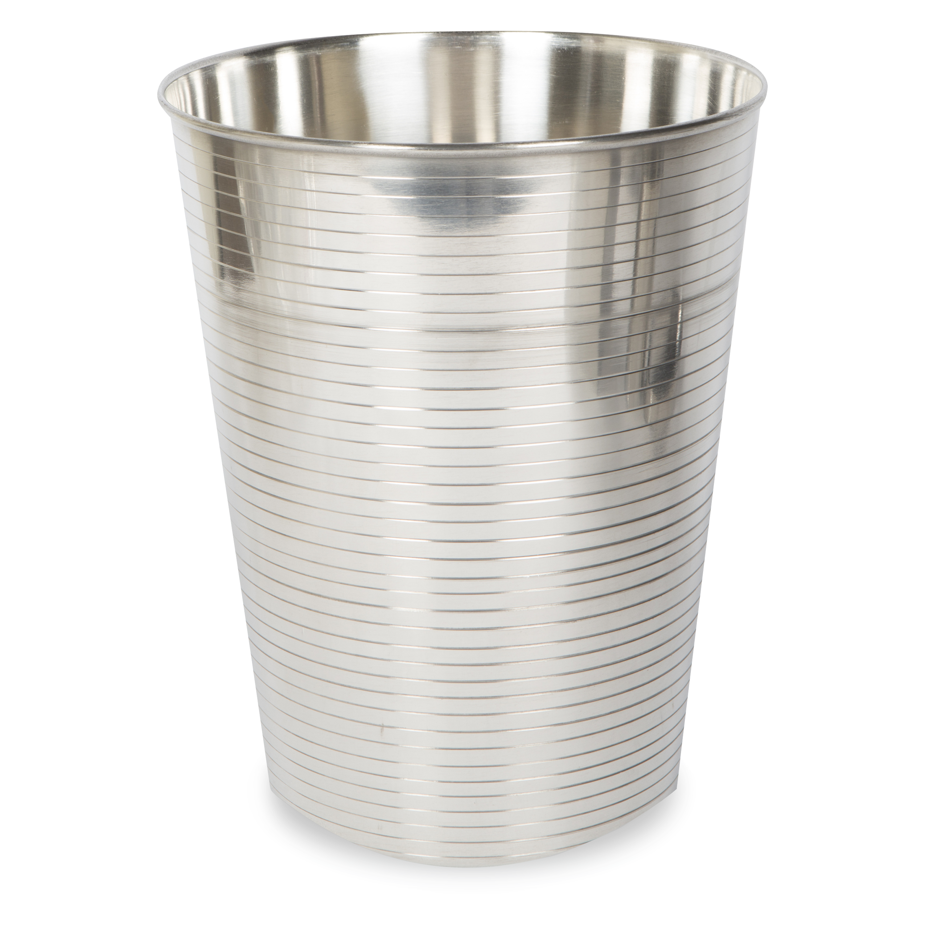 With a minimalist silhouette, the Axton Collection in stainless steel has a ribbed texture that makes in stand out in modern bathrooms.