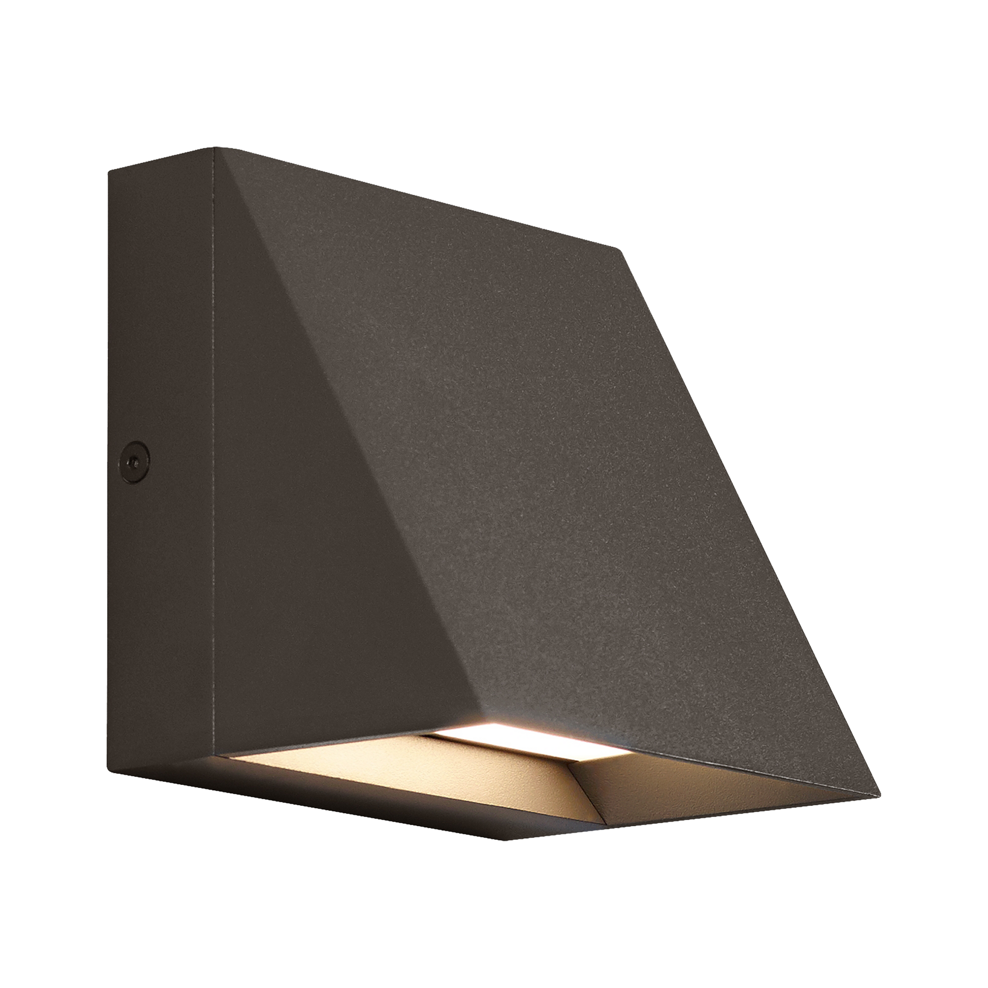 An architectural profile reminiscent of beautifully classic roof lines delivers significant light output in the Grove LED wall sconce which is suitable for both indoor and outdoor 
