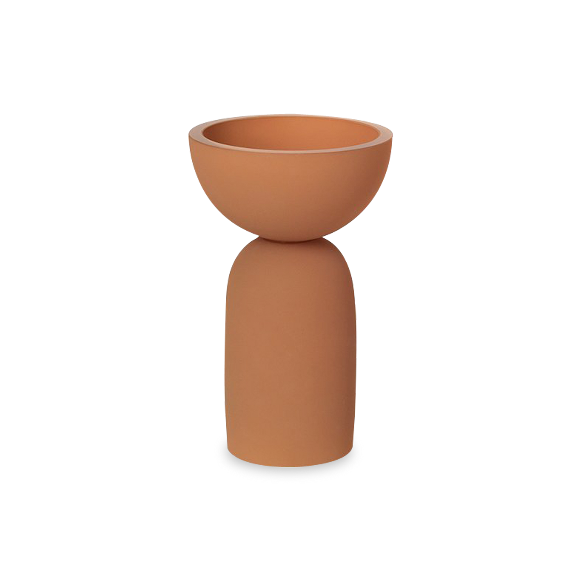The Dual Vase is made from thick, hand blown glass and painted in soft colours.