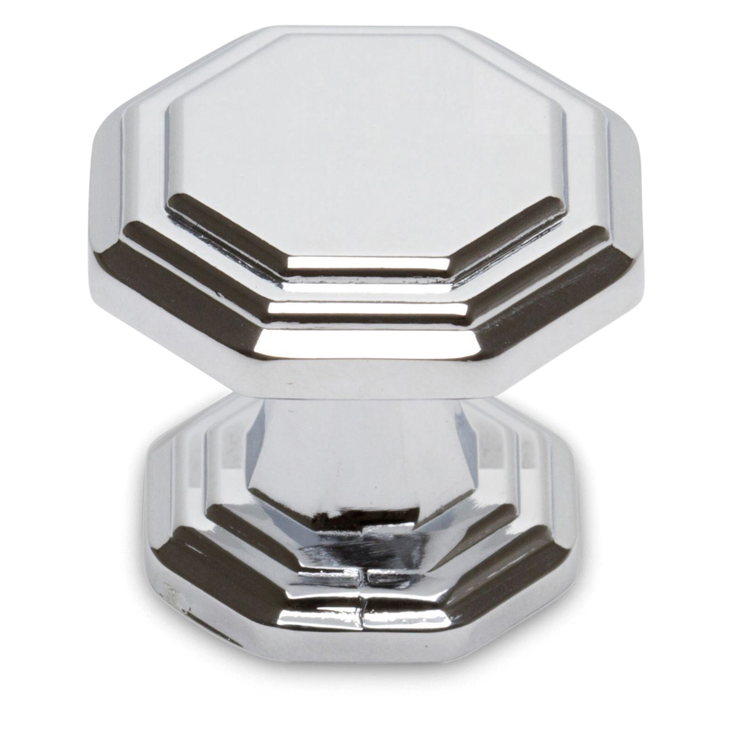 A sophisticated contemporary knob with ridged edges.