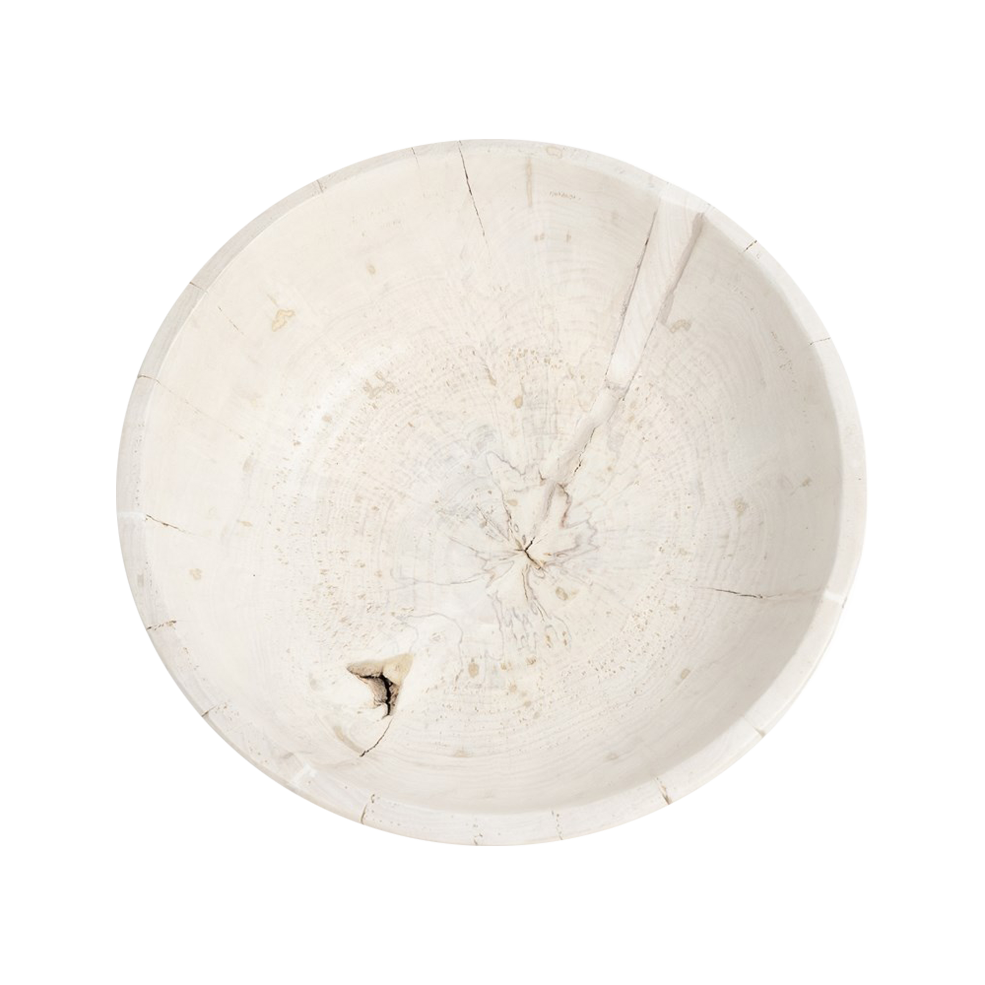 Made from mixed reclaimed woods and finished in an ivory white, the Turned Pedestal Bowl will bring an element of nature into your space.