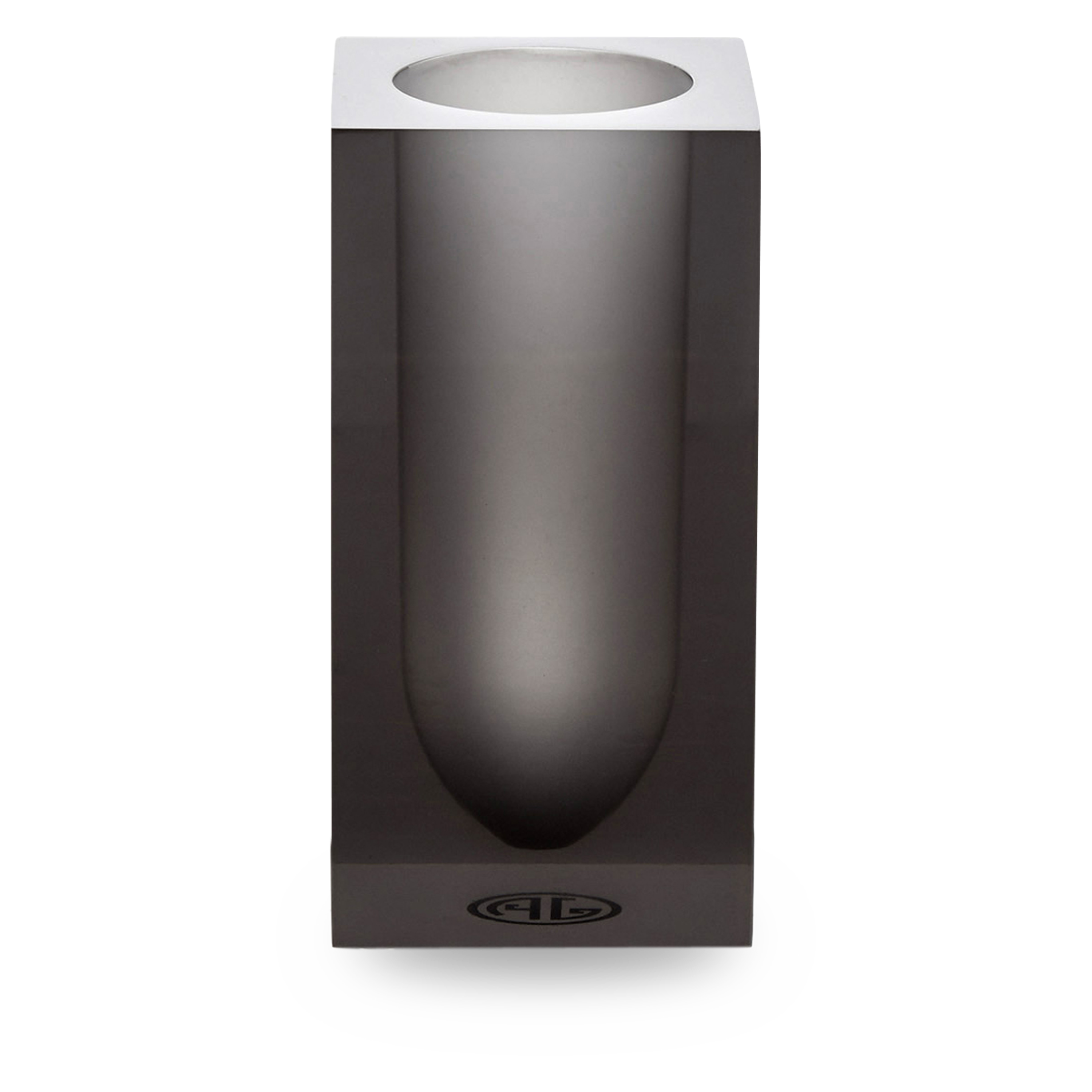 A thick, acrylic bathroom essential with a frosted lozenge interior.