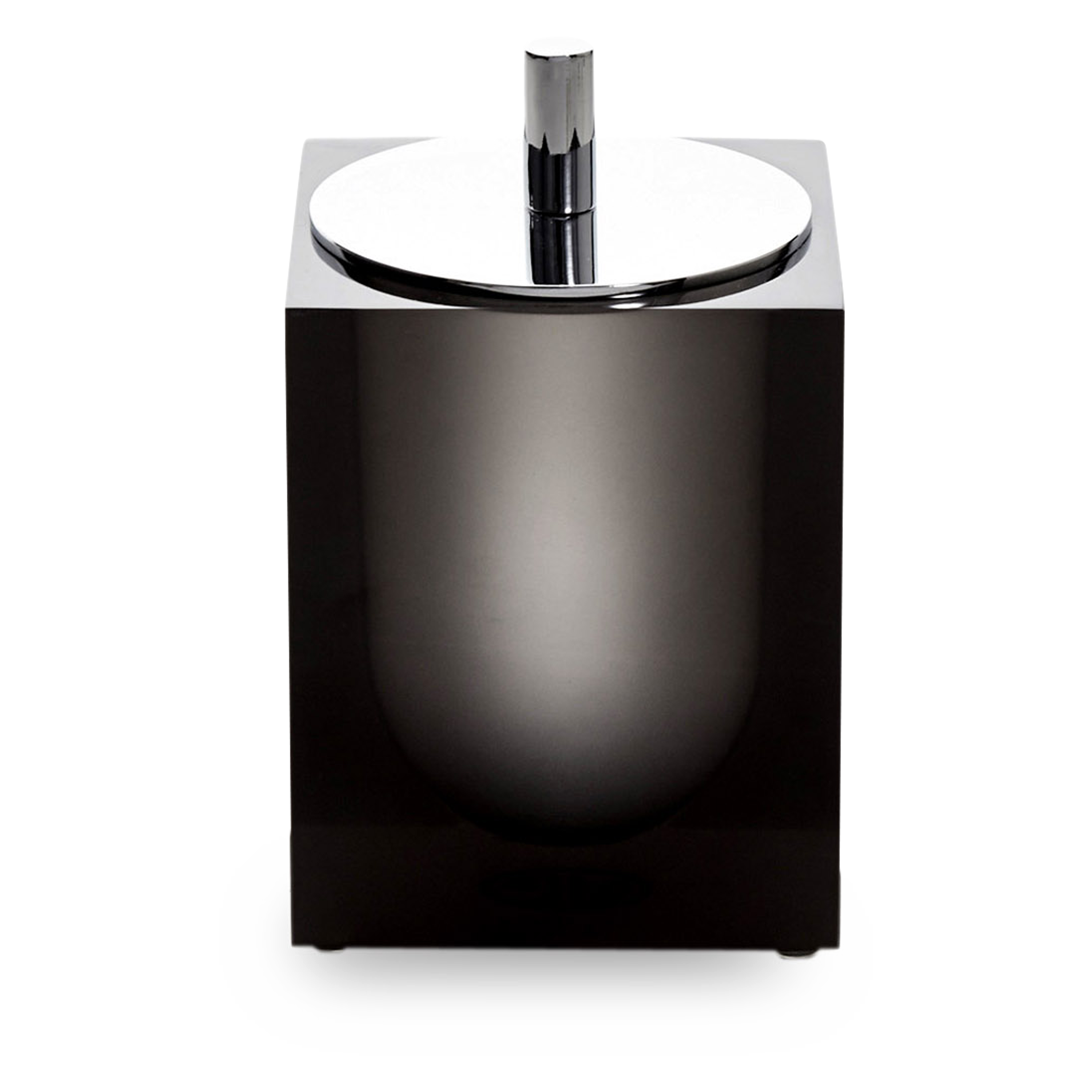 A thick, acrylic bathroom essential with a frosted lozenge interior.