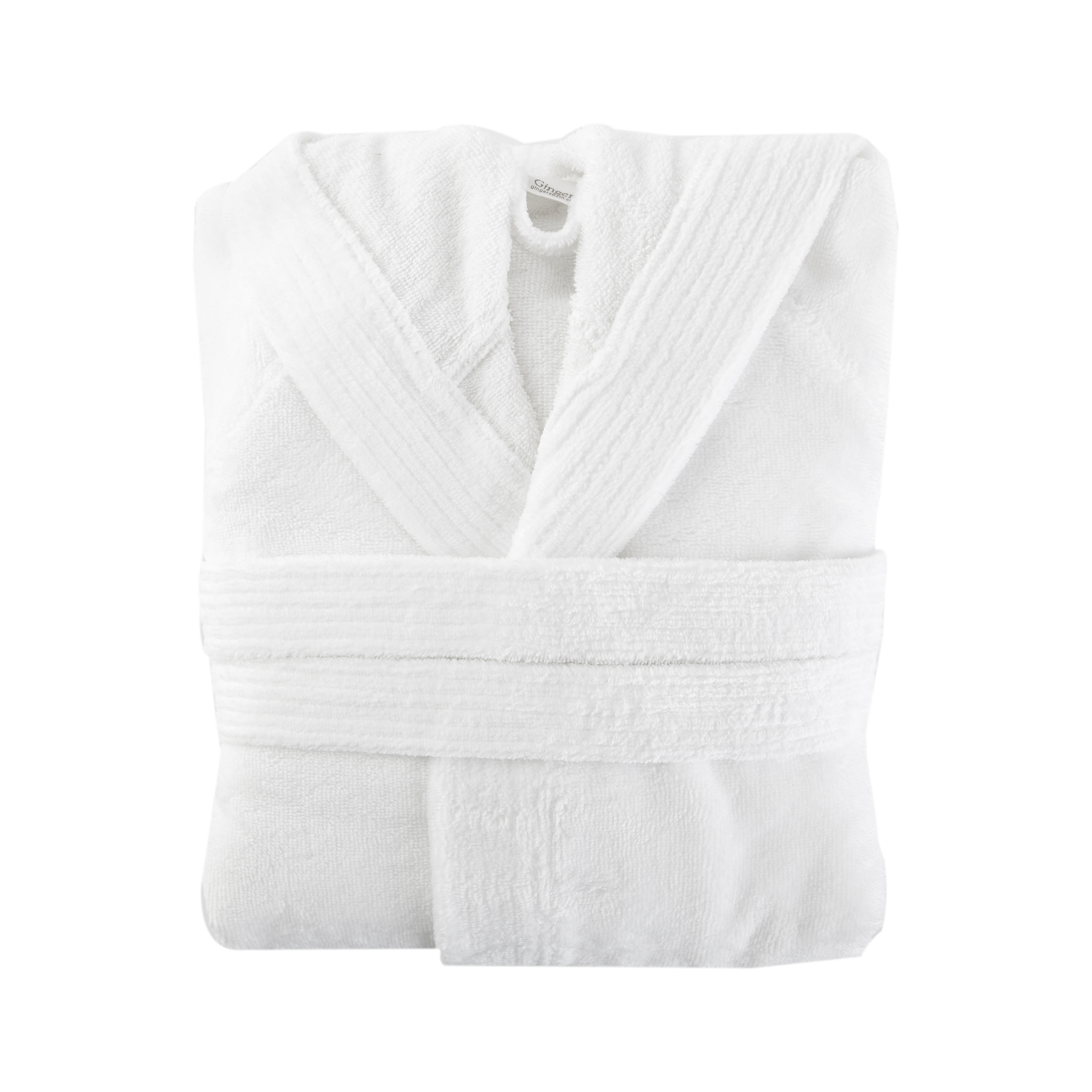 A luxurious hooded bathrobe with terry cotton lining.