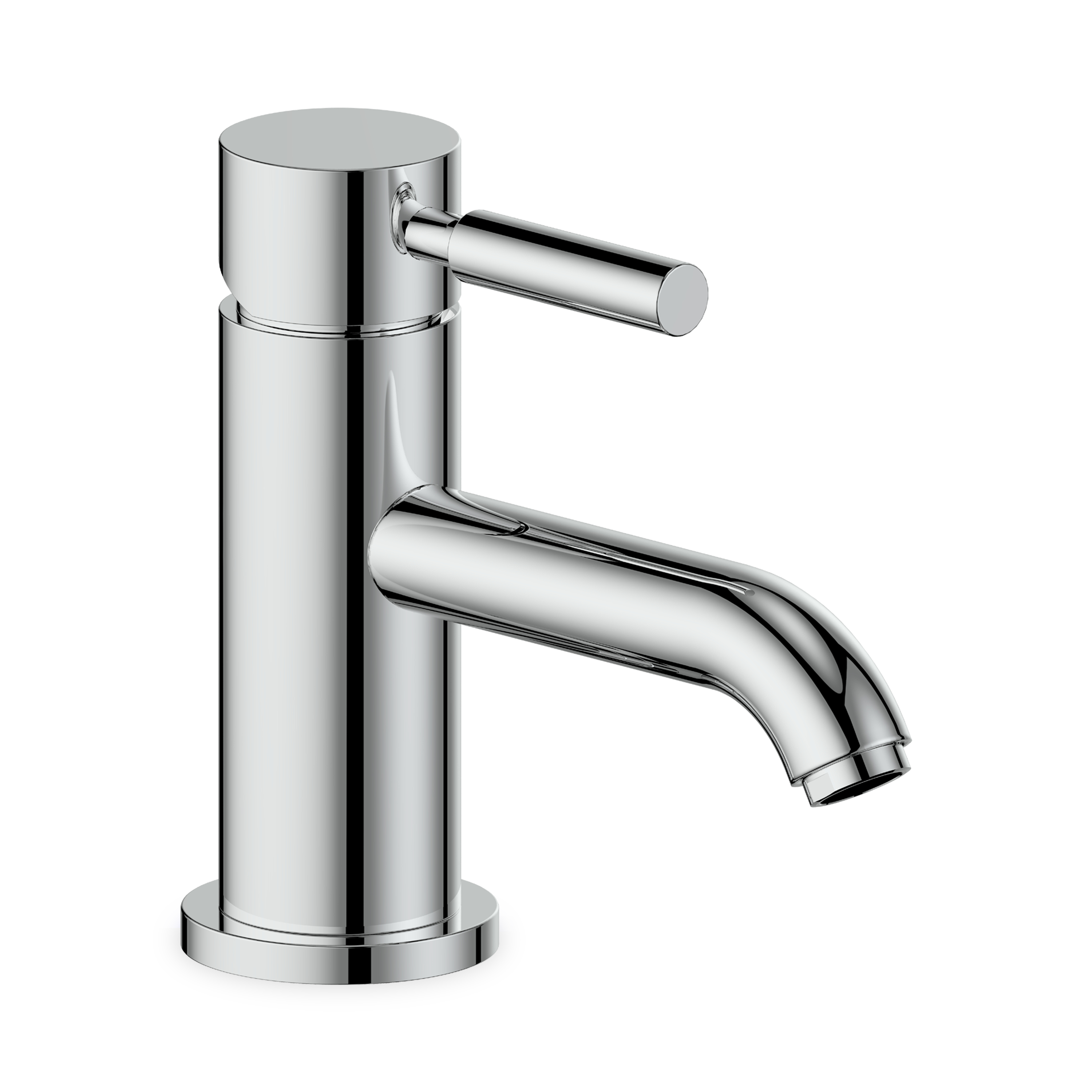 A single hole basin faucet.