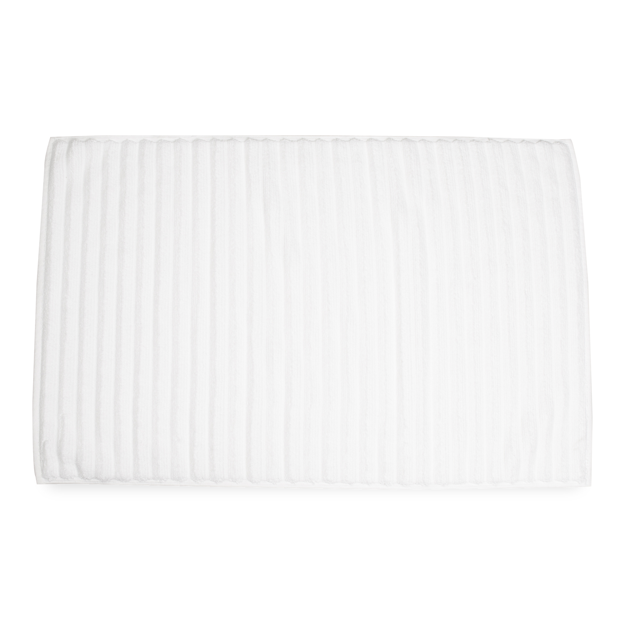 The Ribbed Bath Mat features slim terry ribs for a clean-lined look with exceptional absorbency.