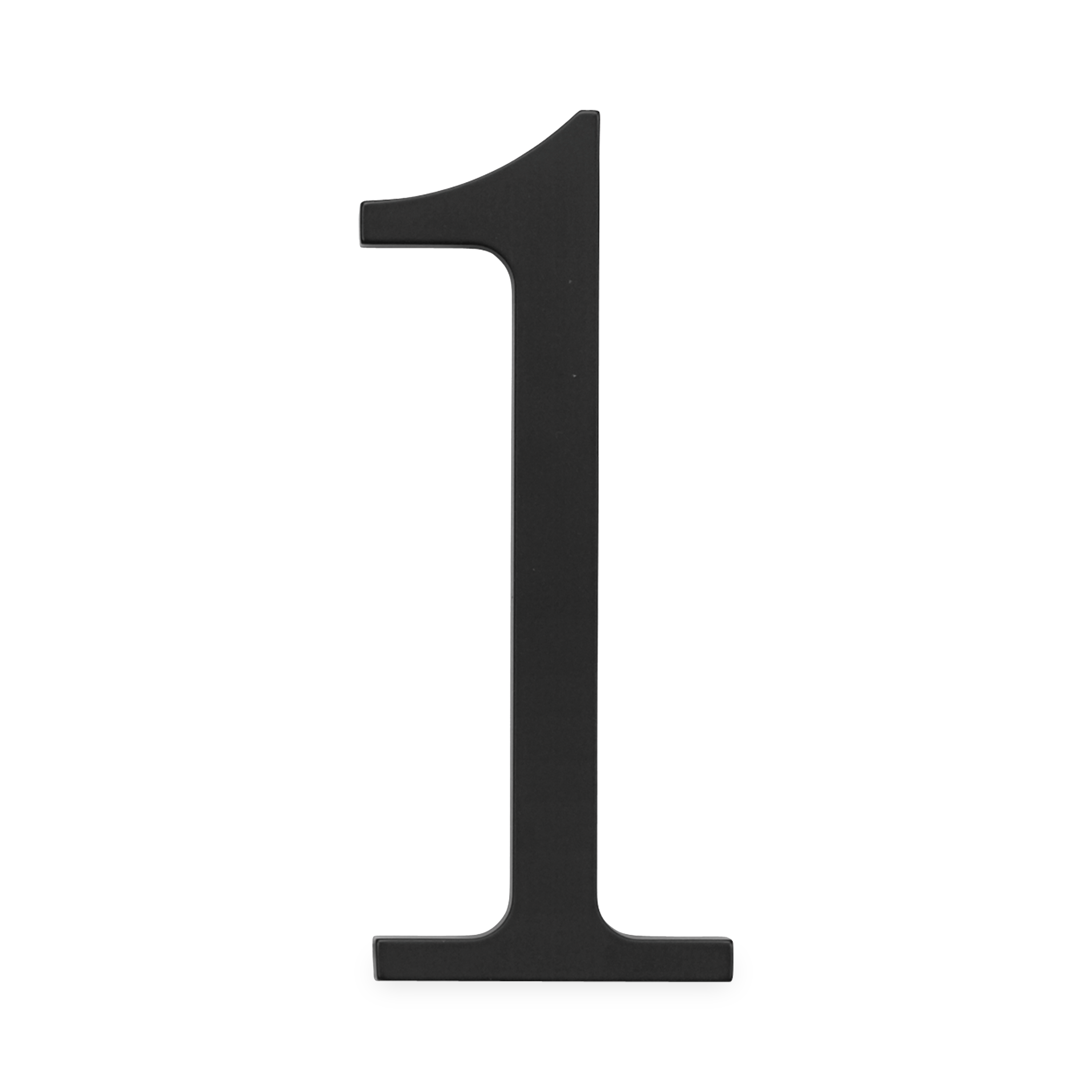 A seamless black house number written in a traditional font.