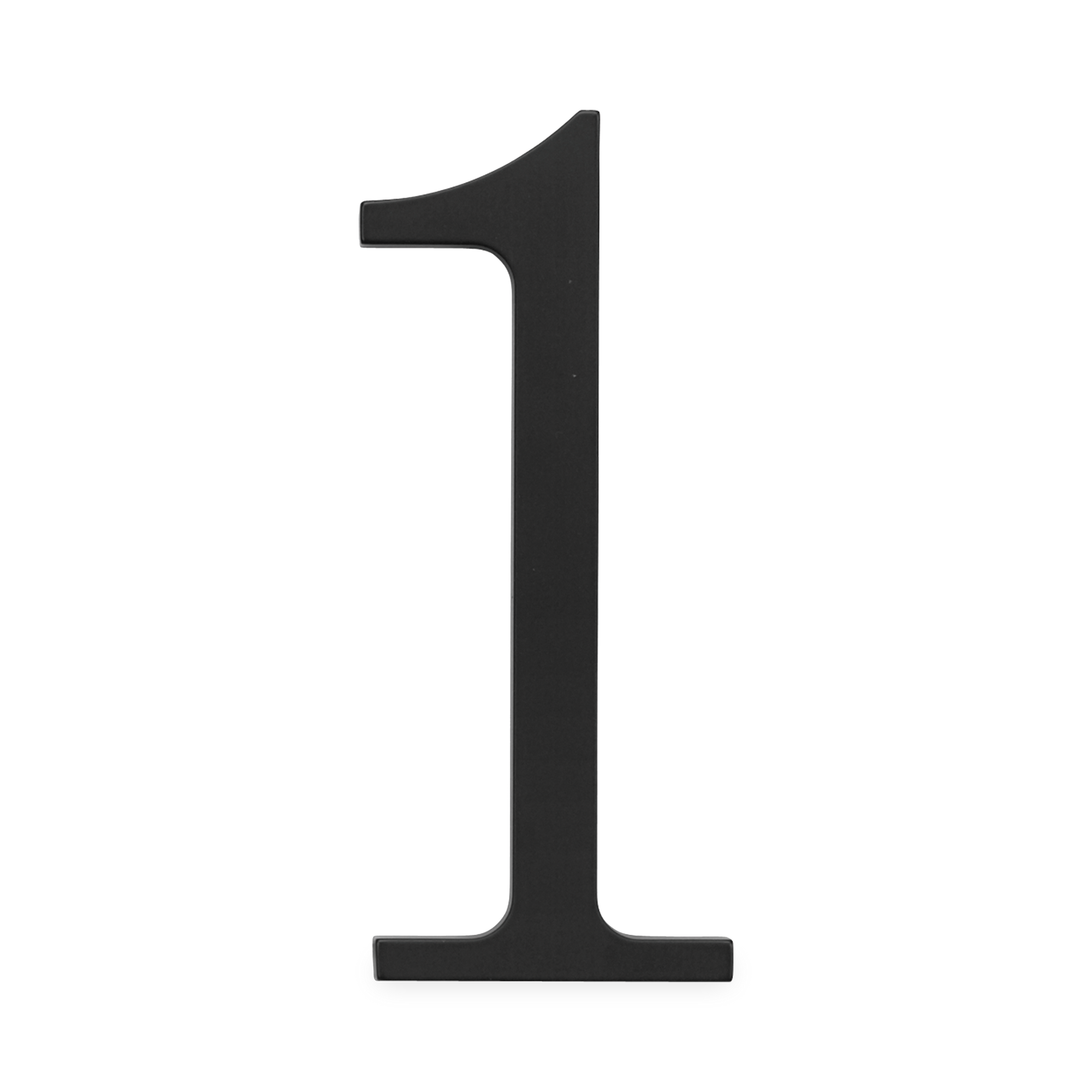 A seamless black house number written in a traditional font.
